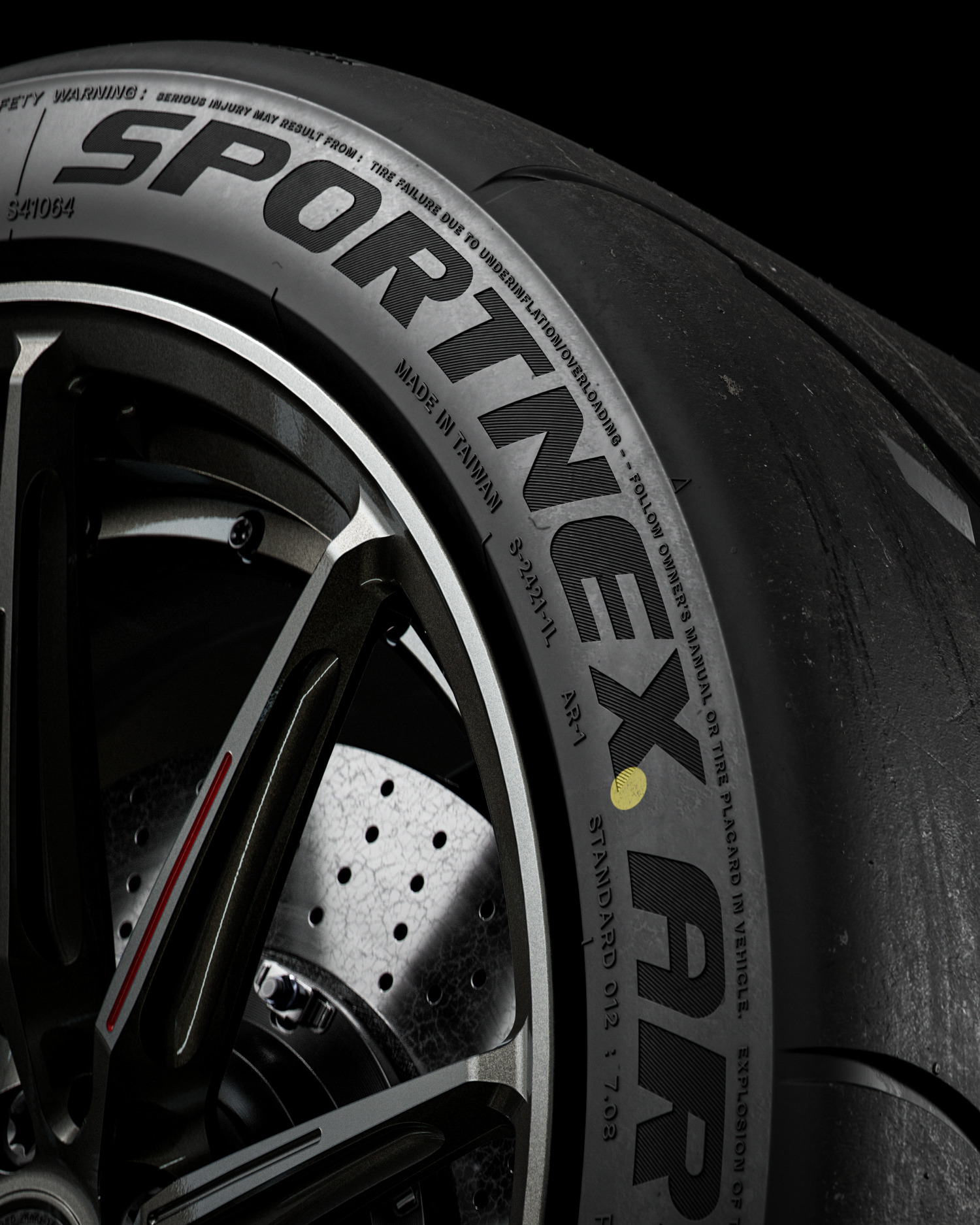 Nankang SemiSlick Sportnex AR1 325 30 R19 3D model_3