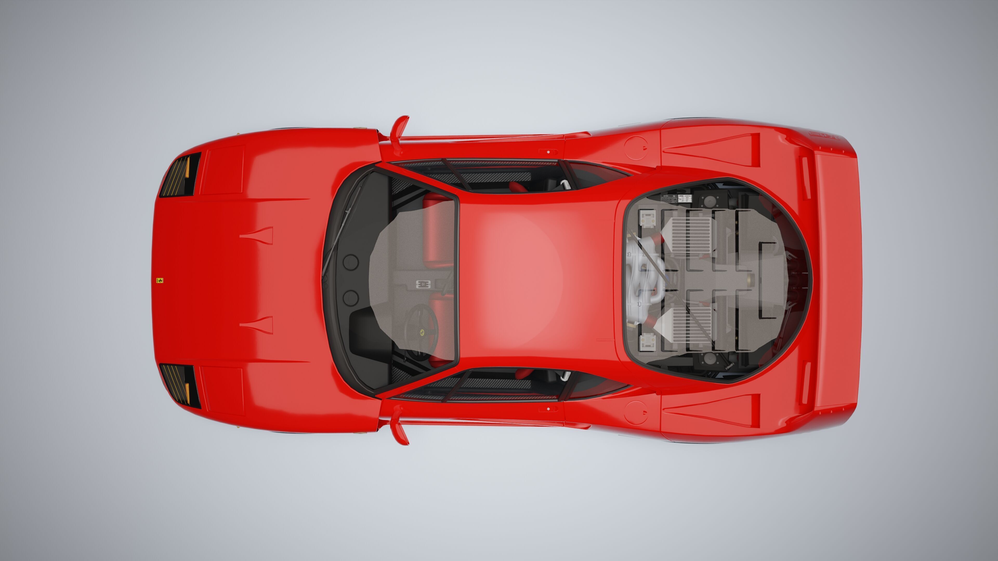 Ferrari F40 Low-poly 3D model_30
