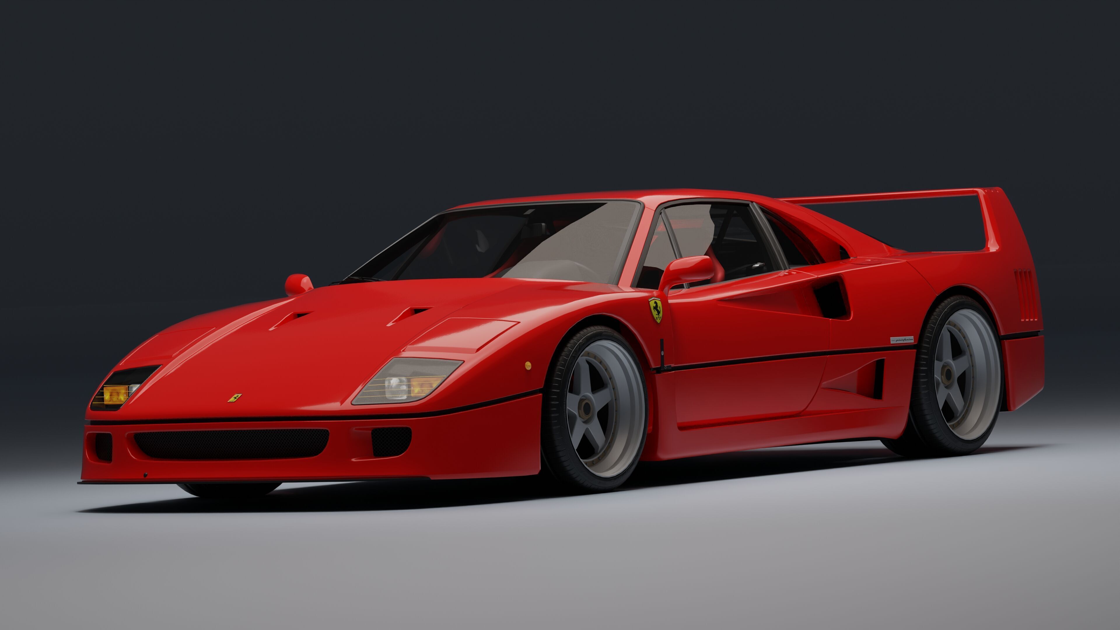 Ferrari F40 Low-poly 3D model_36