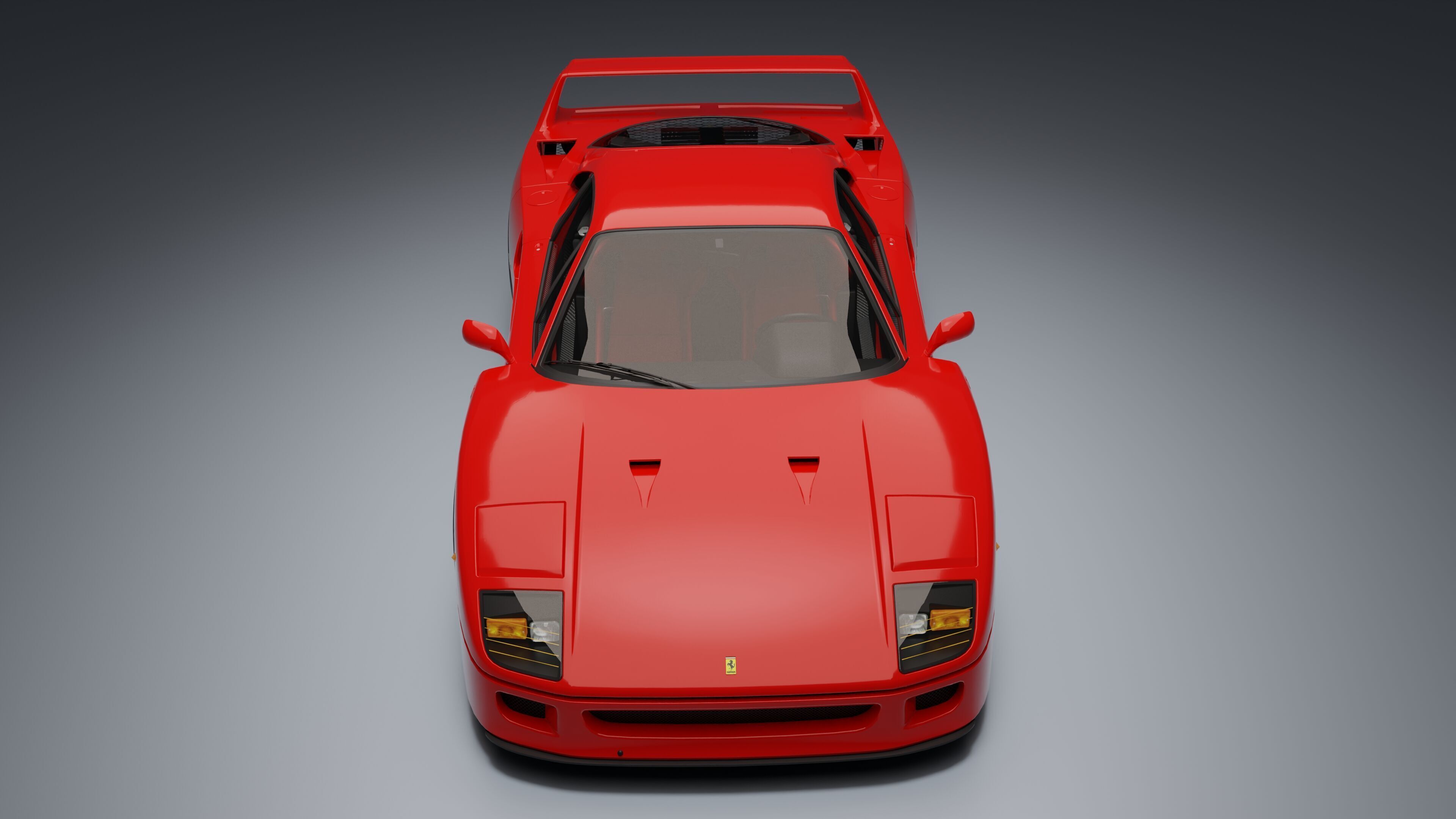 Ferrari F40 Low-poly 3D model_22