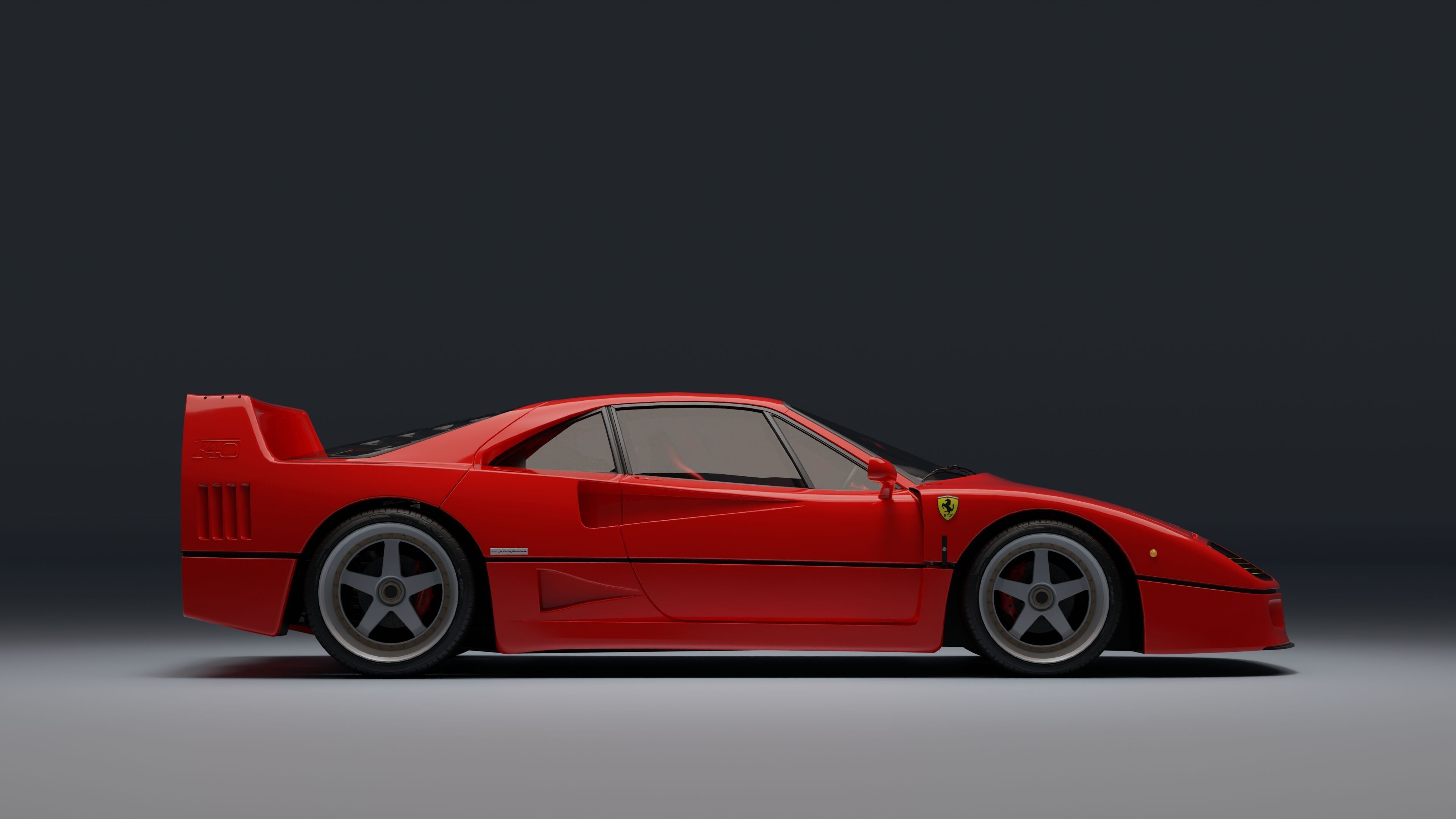 Ferrari F40 Low-poly 3D model_33