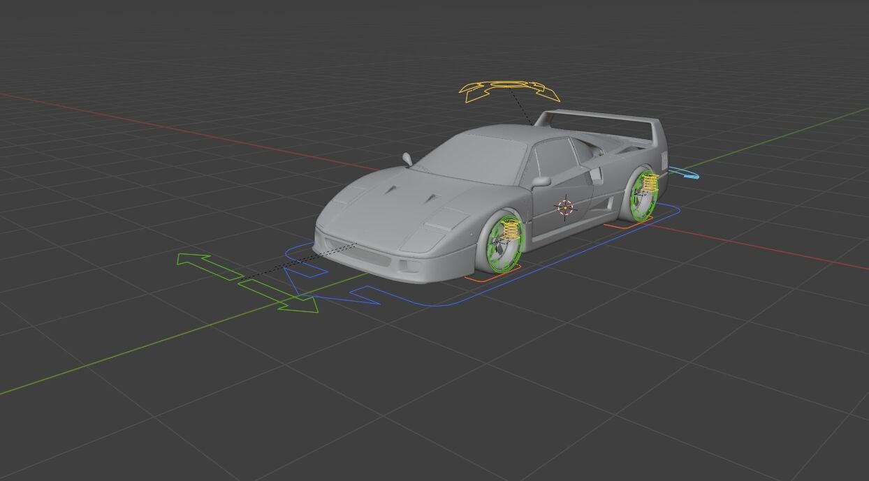 Ferrari F40 Low-poly 3D model_19