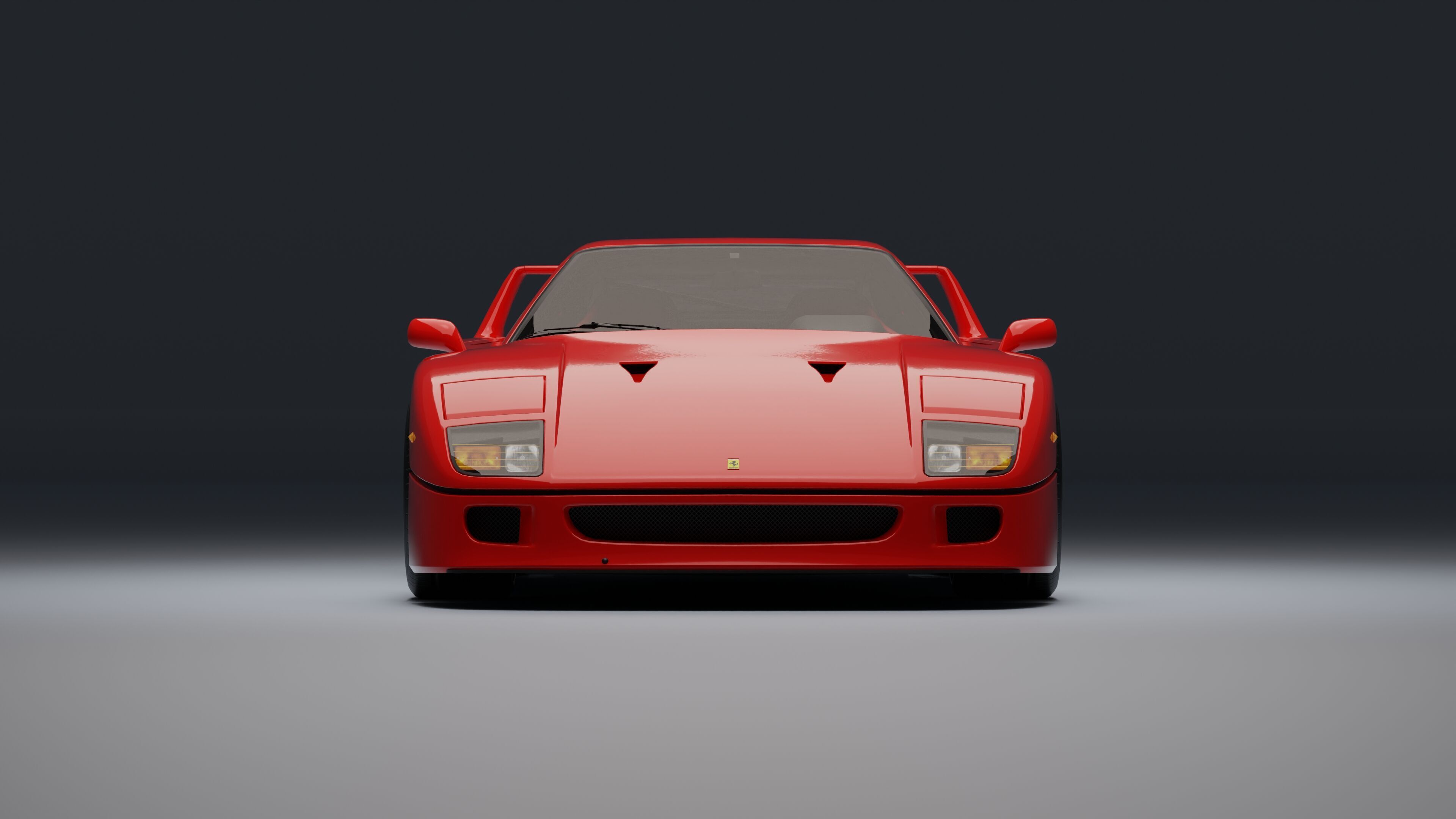 Ferrari F40 Low-poly 3D model_31