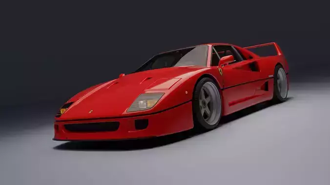 Ferrari F40 Low-poly 3D model