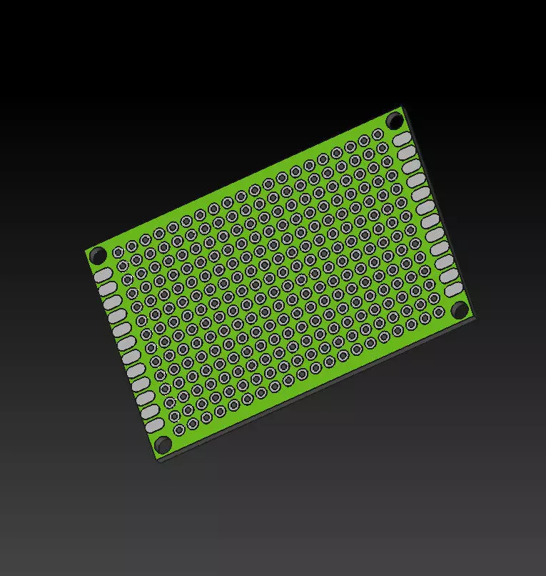 PCB de 60mmx40mm Free 3D print model