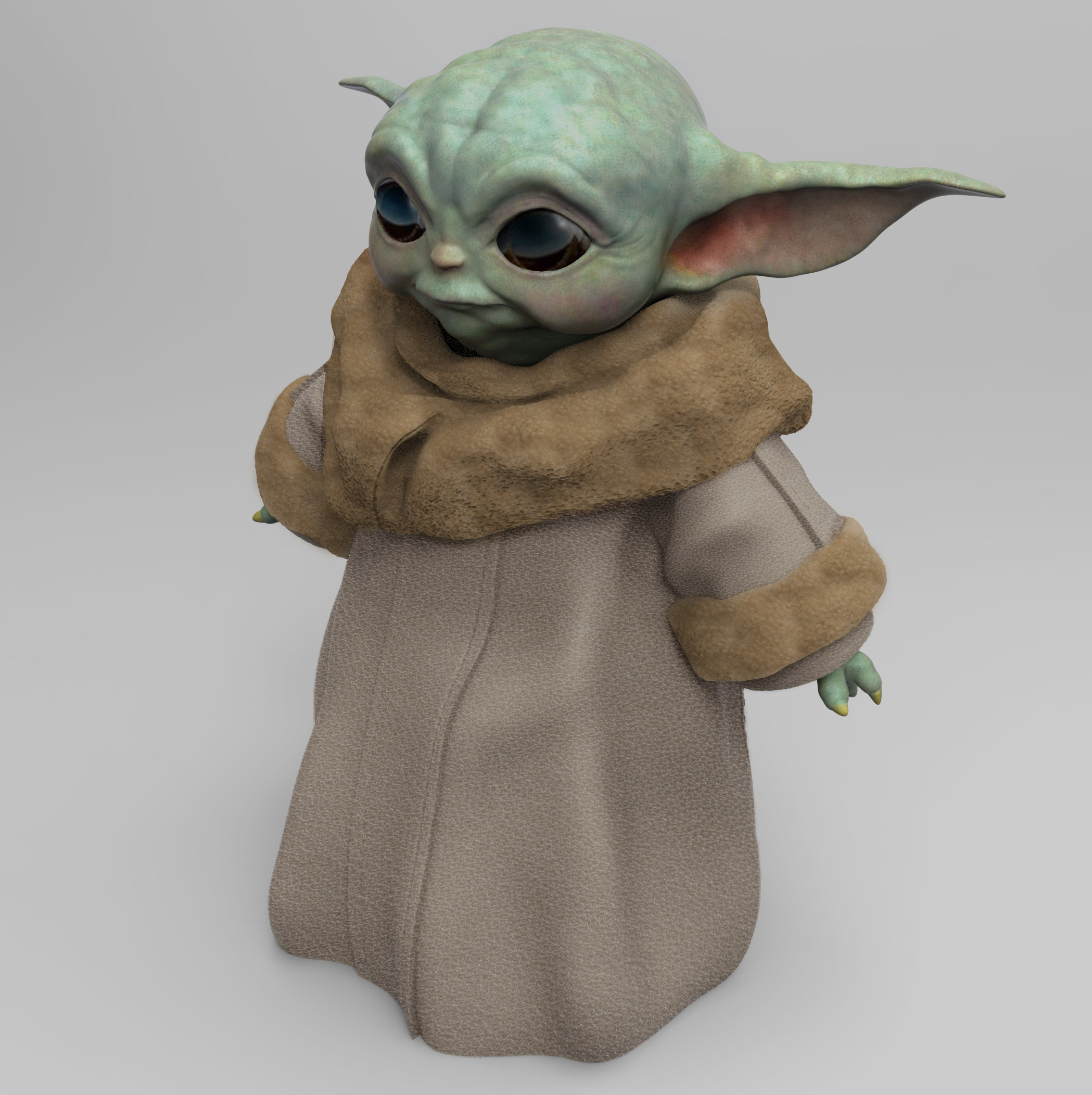 Standing Grogu - Baby Yoda 3D print model_2