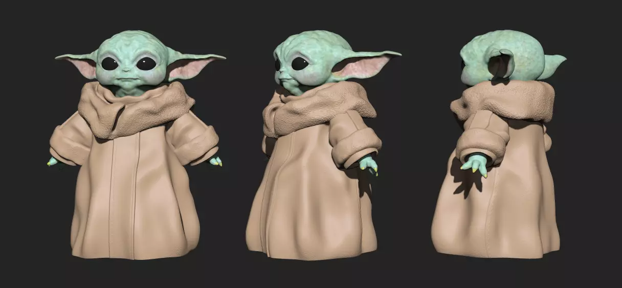 Standing Grogu - Baby Yoda 3D print model_0