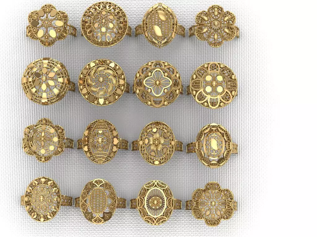 arabic rings 1 3D print model