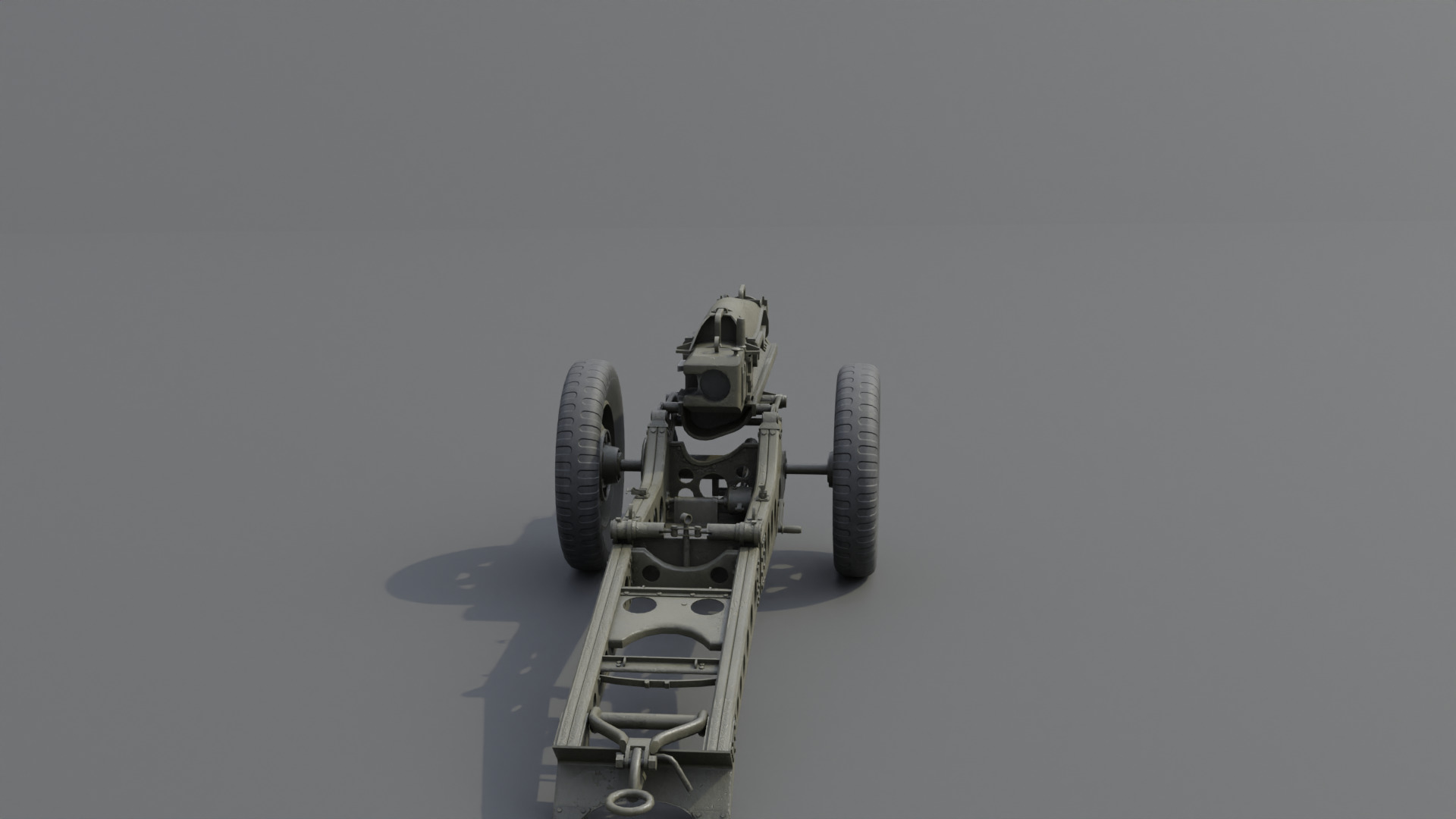 75mm pack howitzer M1A1 Low-poly 3D model_16