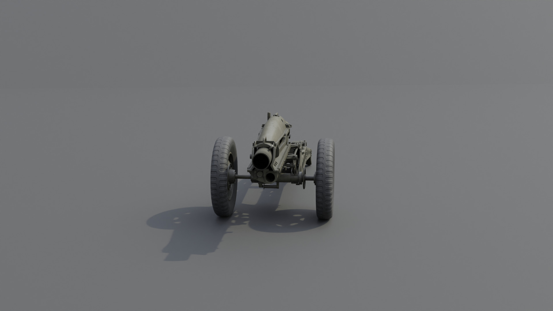 75mm pack howitzer M1A1 Low-poly 3D model_11