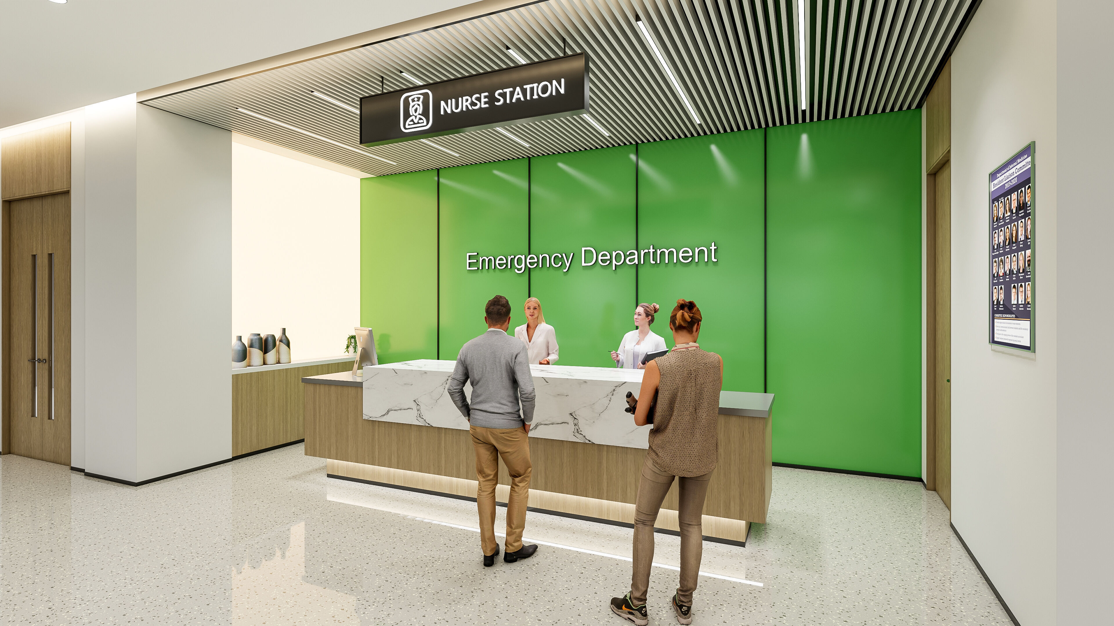 Hospital lobby reception hall 16 3D model_5