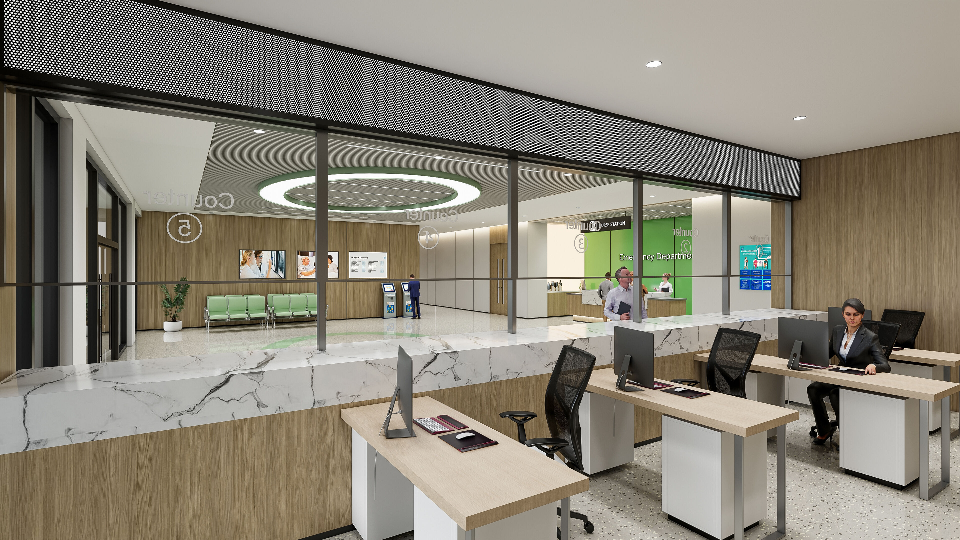 Hospital lobby reception hall 16 3D model_17