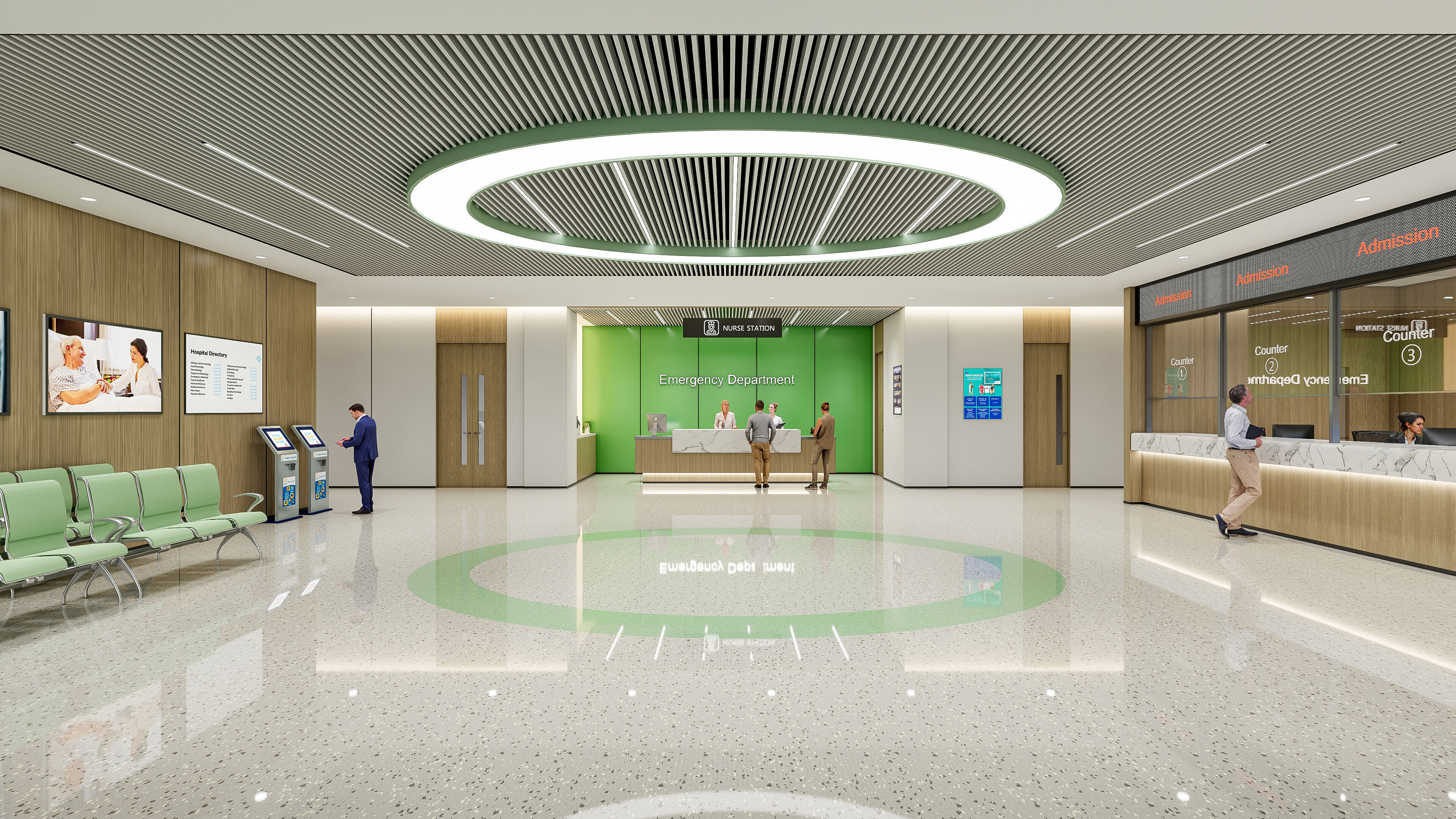 Hospital lobby reception hall 16 3D model_25