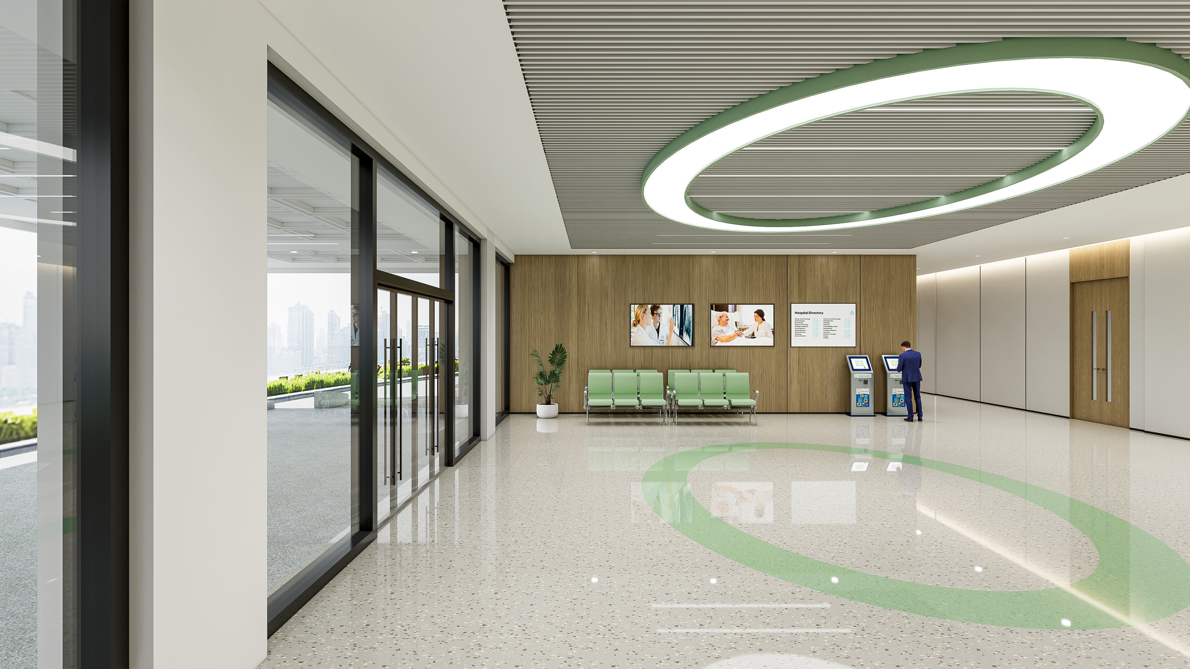 Hospital lobby reception hall 16 3D model_12