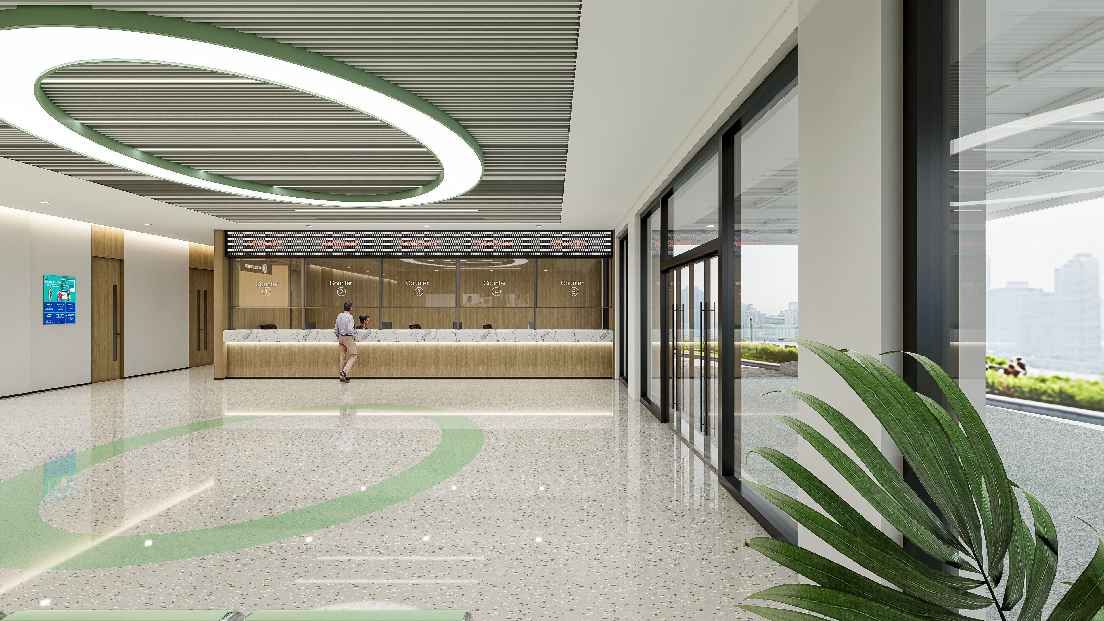Hospital lobby reception hall 16 3D model_15