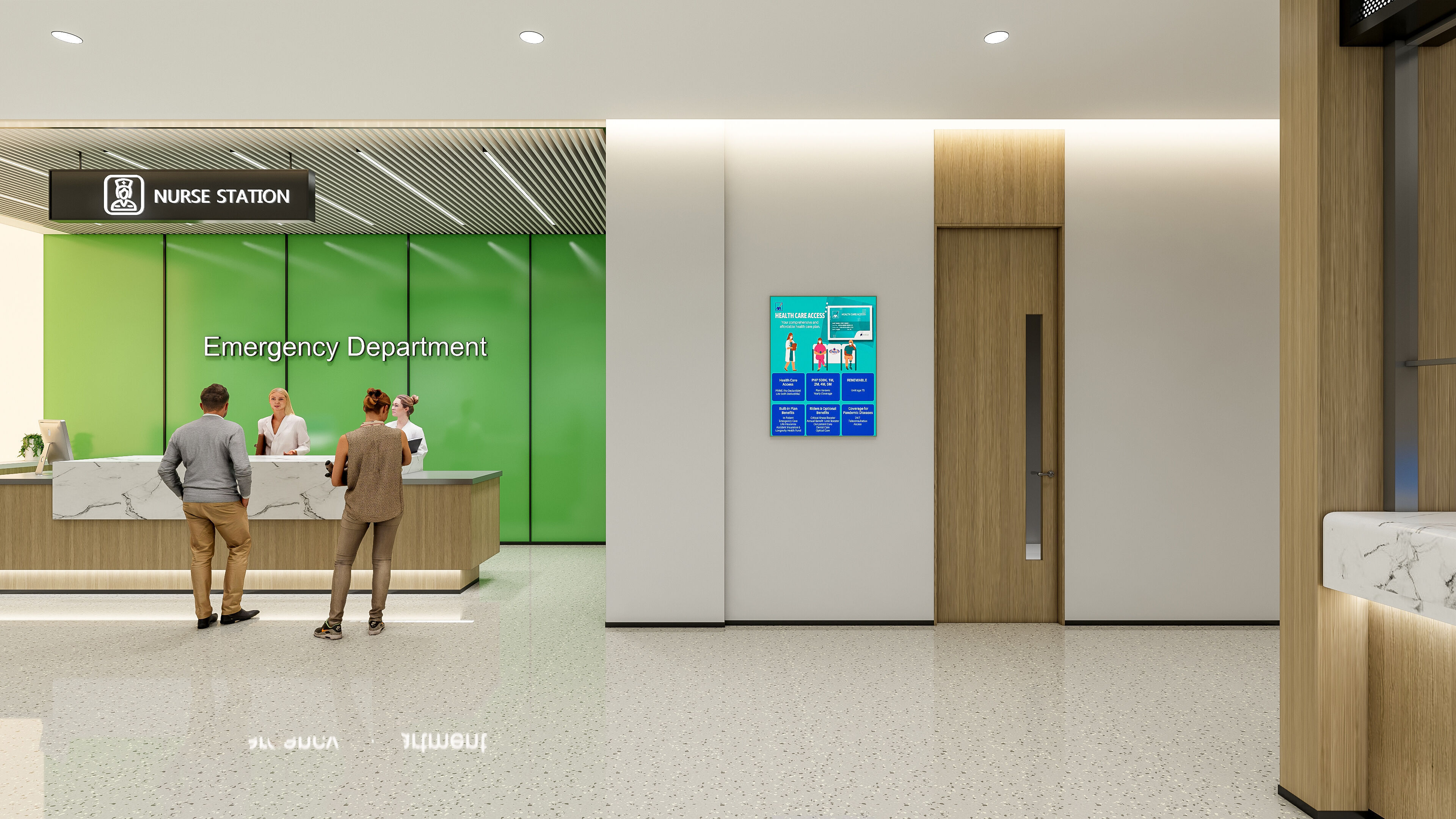 Hospital lobby reception hall 16 3D model_10