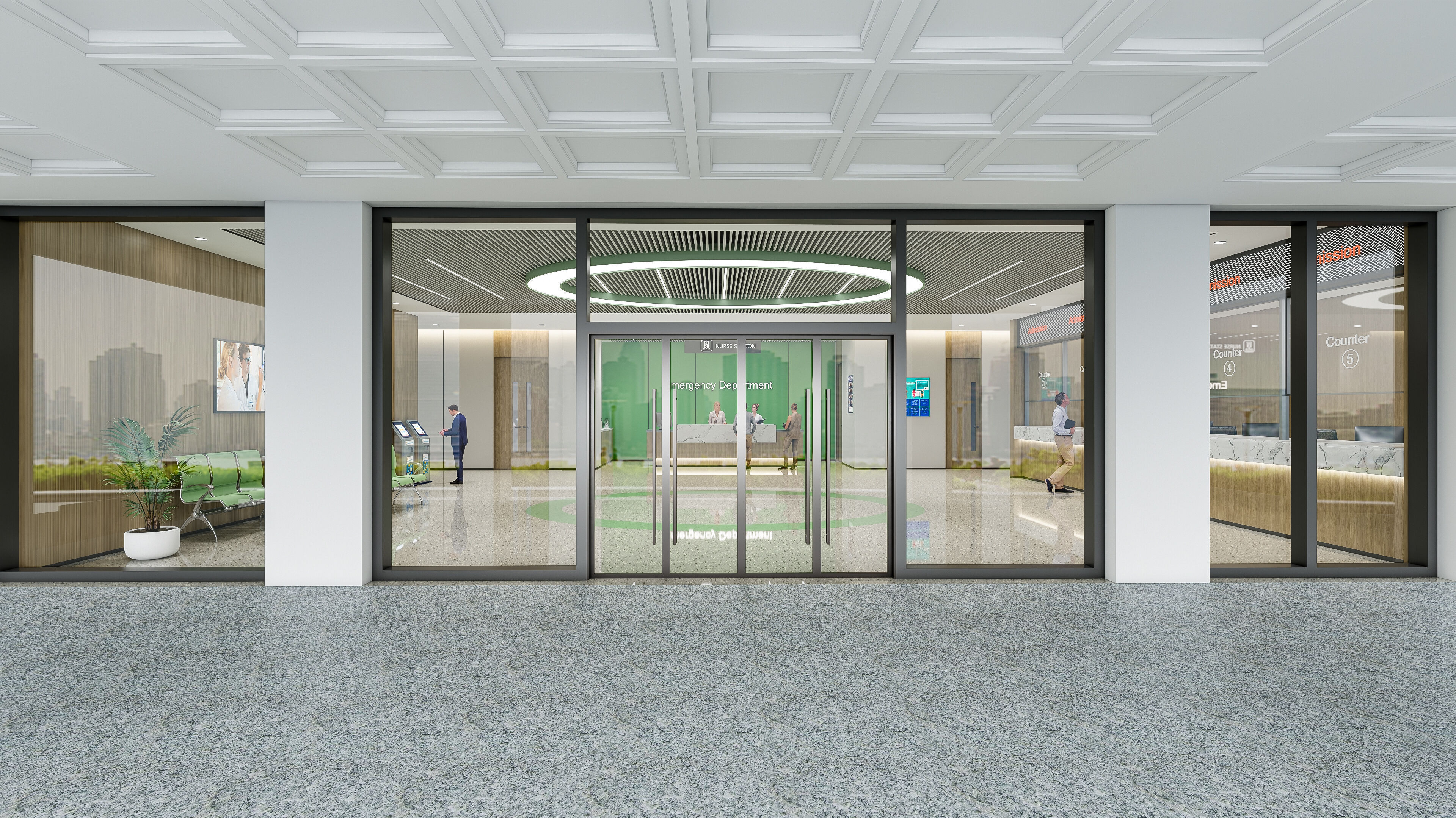 Hospital lobby reception hall 16 3D model_24