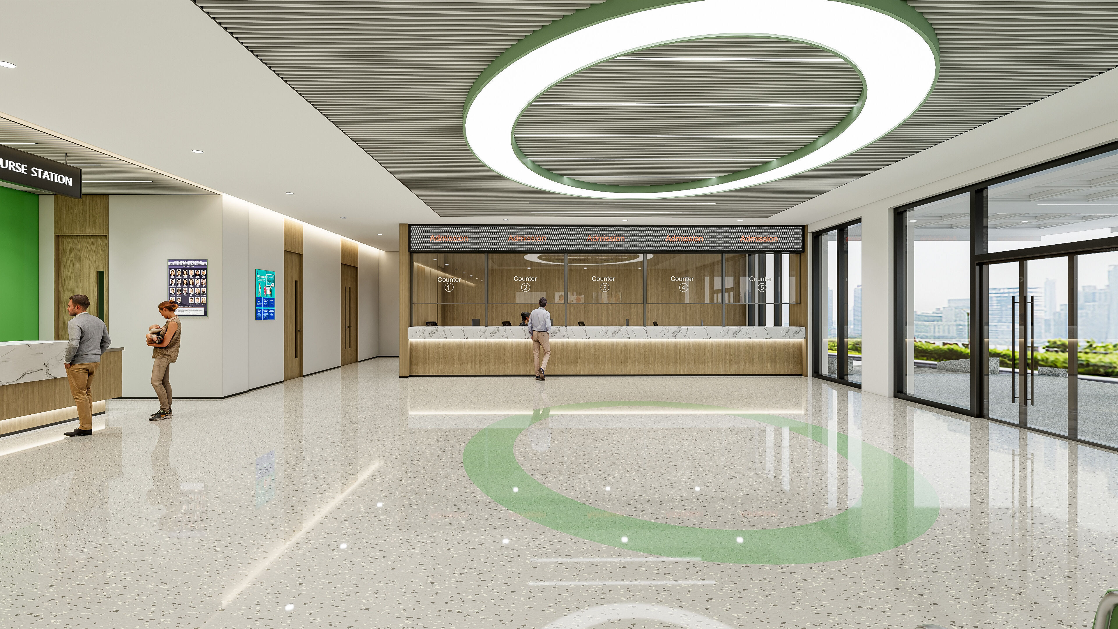 Hospital lobby reception hall 16 3D model_16