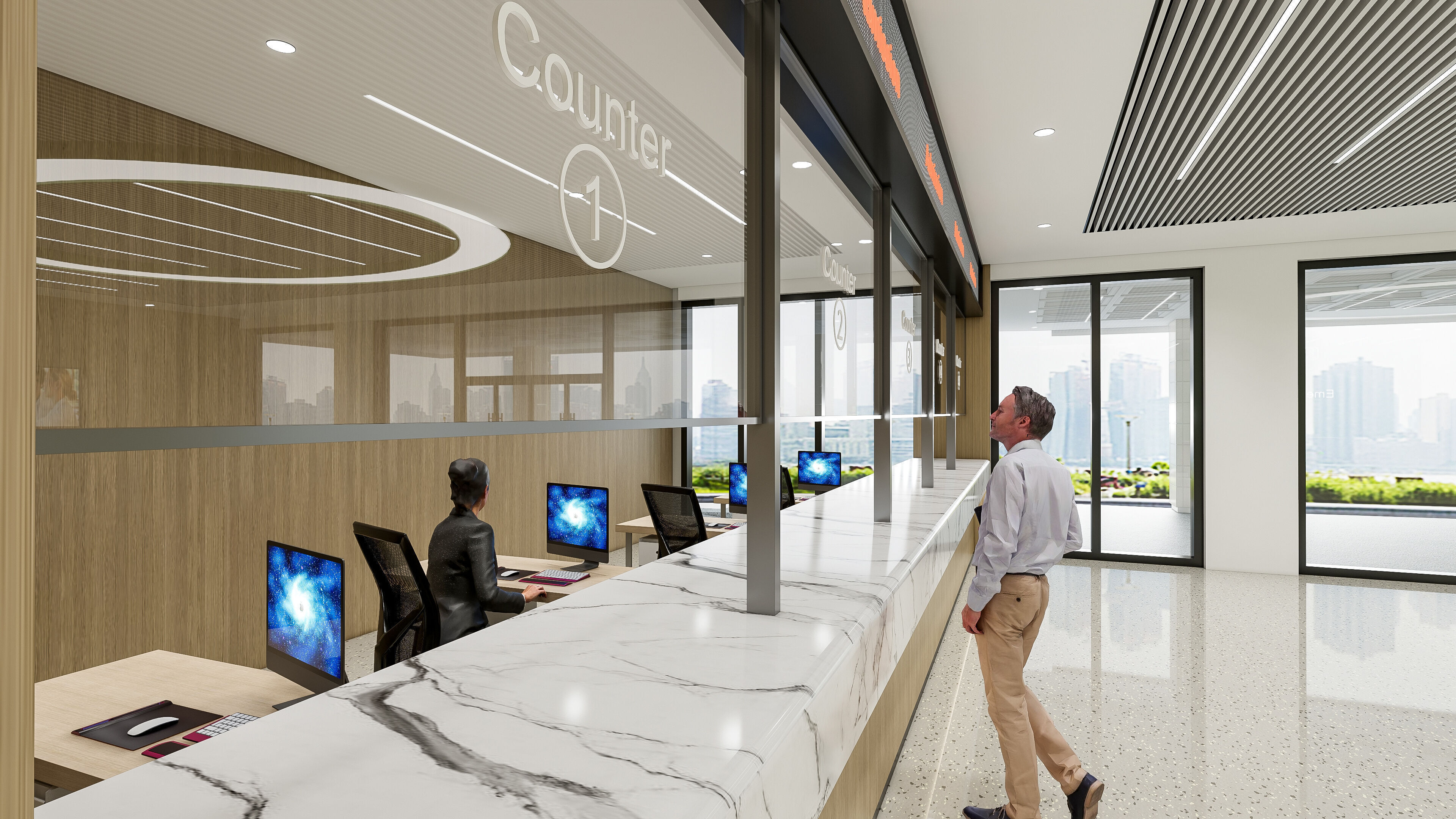 Hospital lobby reception hall 16 3D model_19