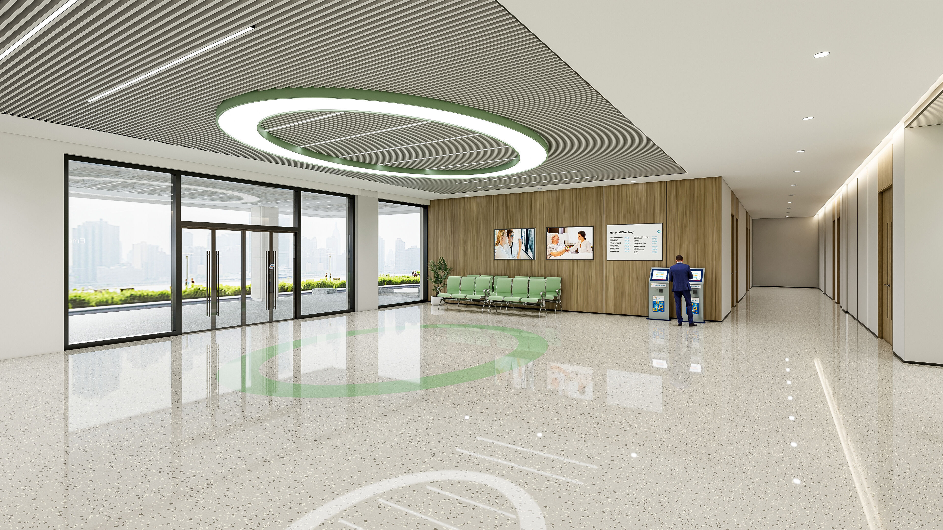 Hospital lobby reception hall 16 3D model_14