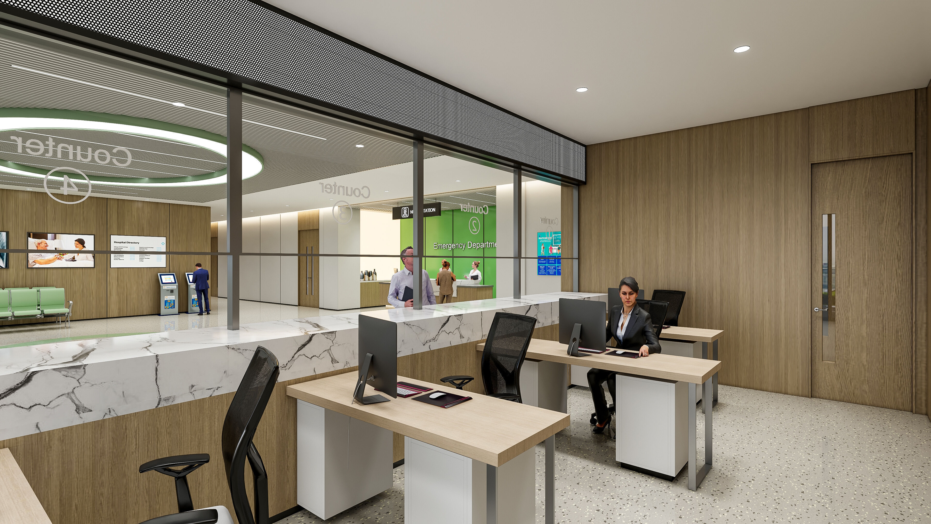 Hospital lobby reception hall 16 3D model_21