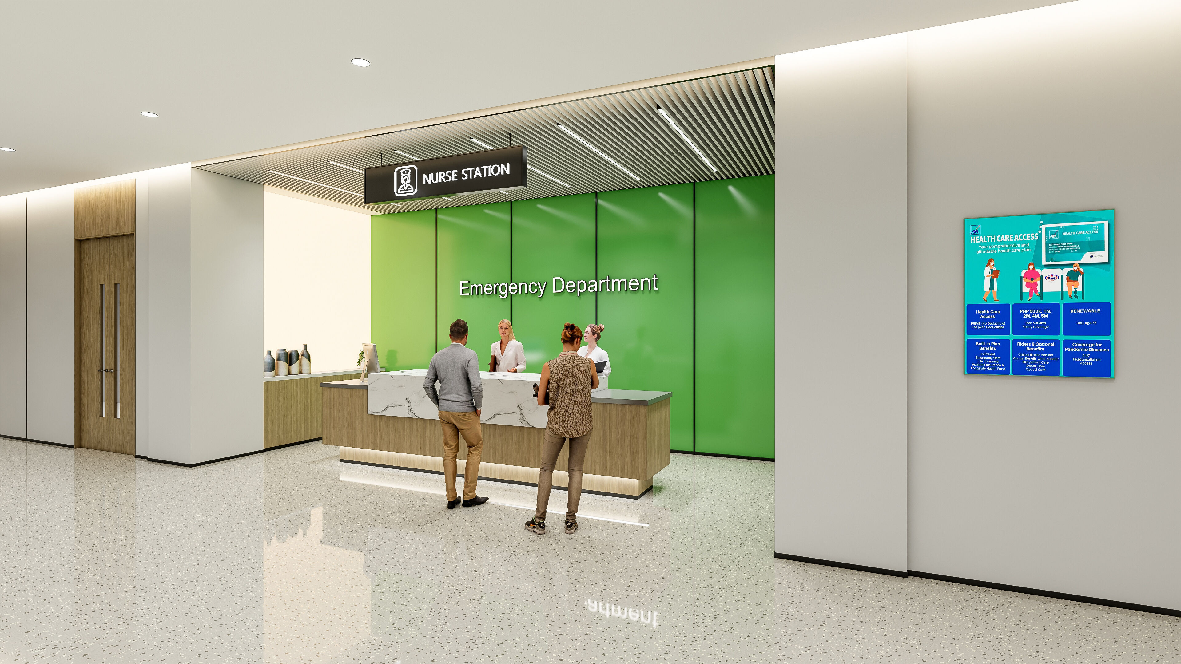 Hospital lobby reception hall 16 3D model_6