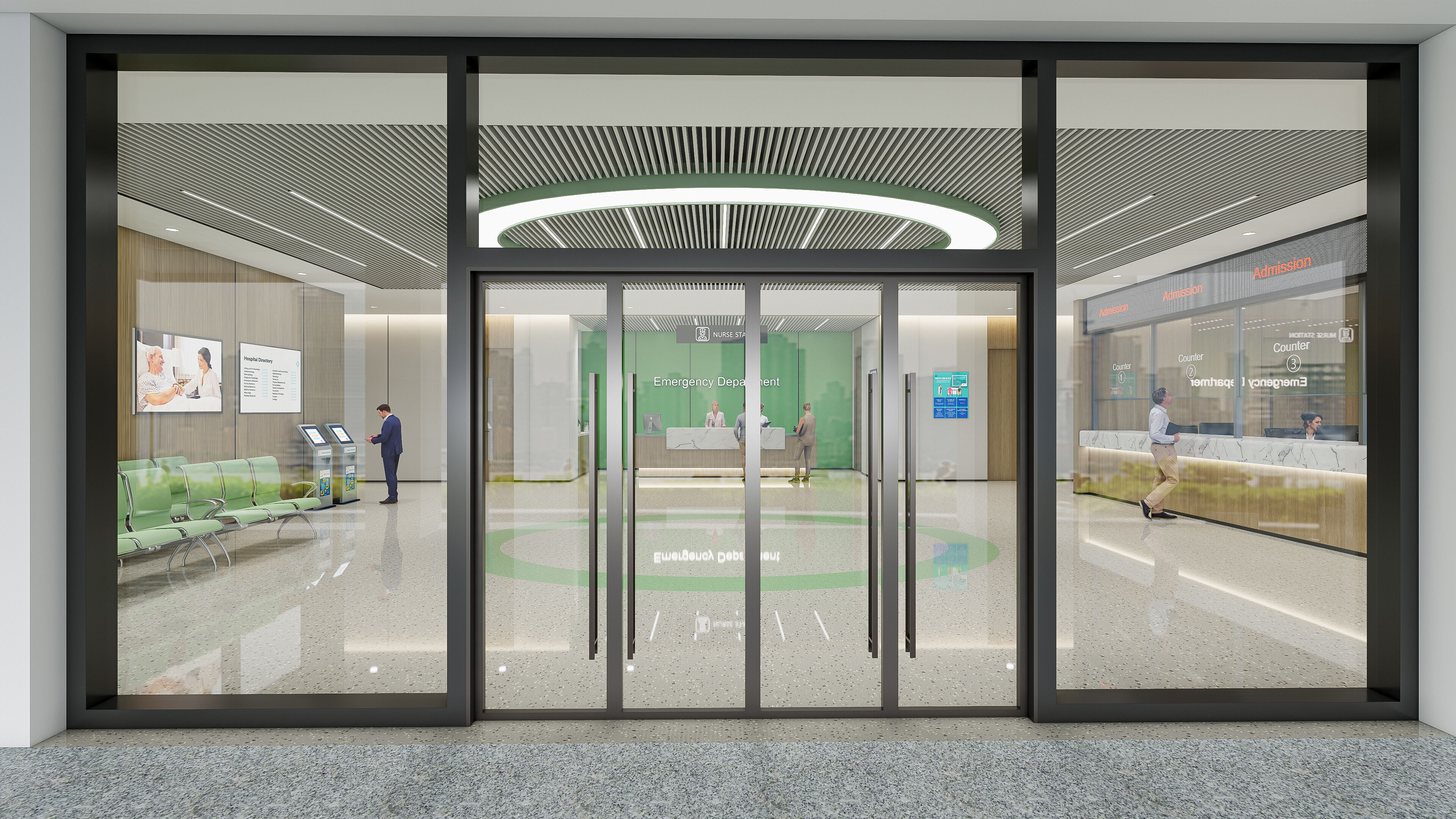 Hospital lobby reception hall 16 3D model_22