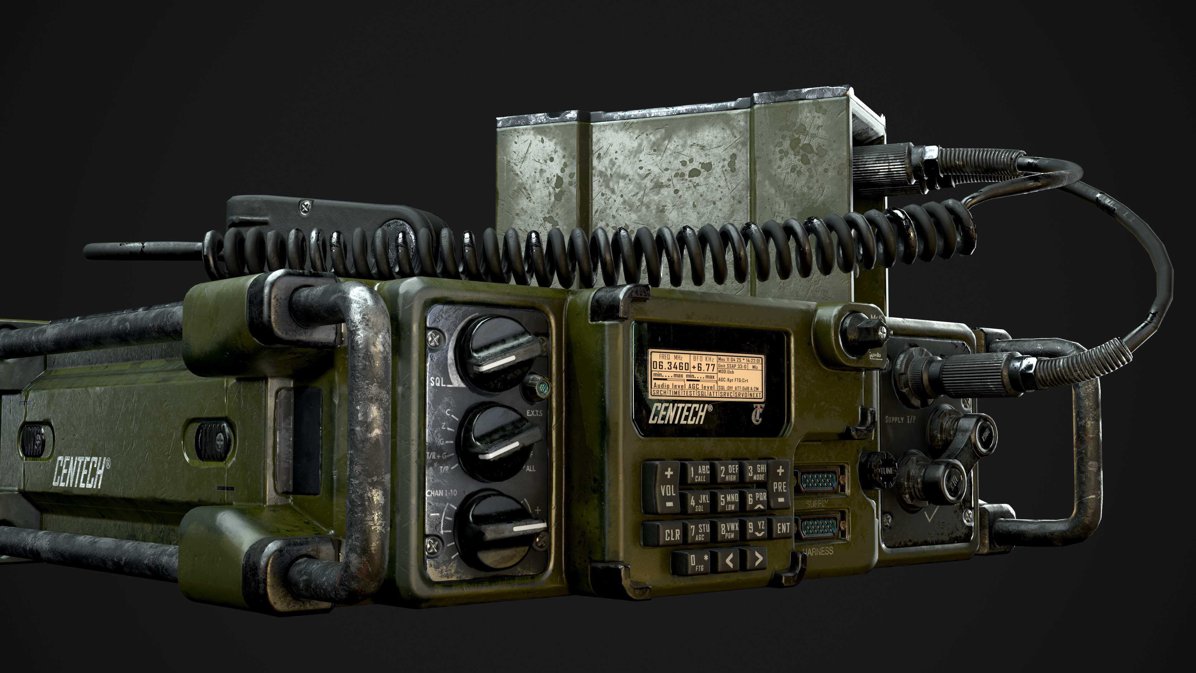 Military Radio Model Low-poly 3D model_6