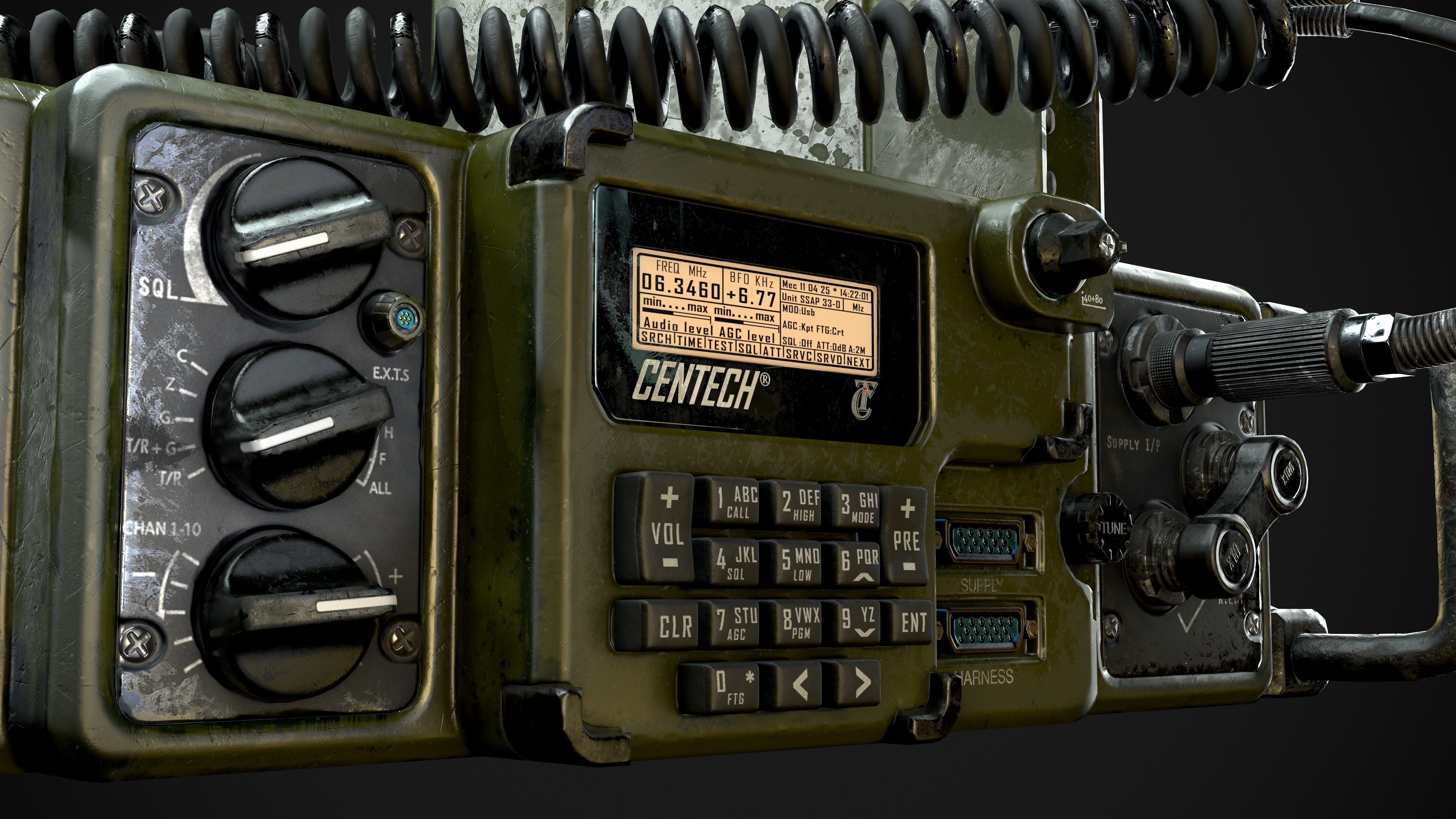 Military Radio Model Low-poly 3D model_2