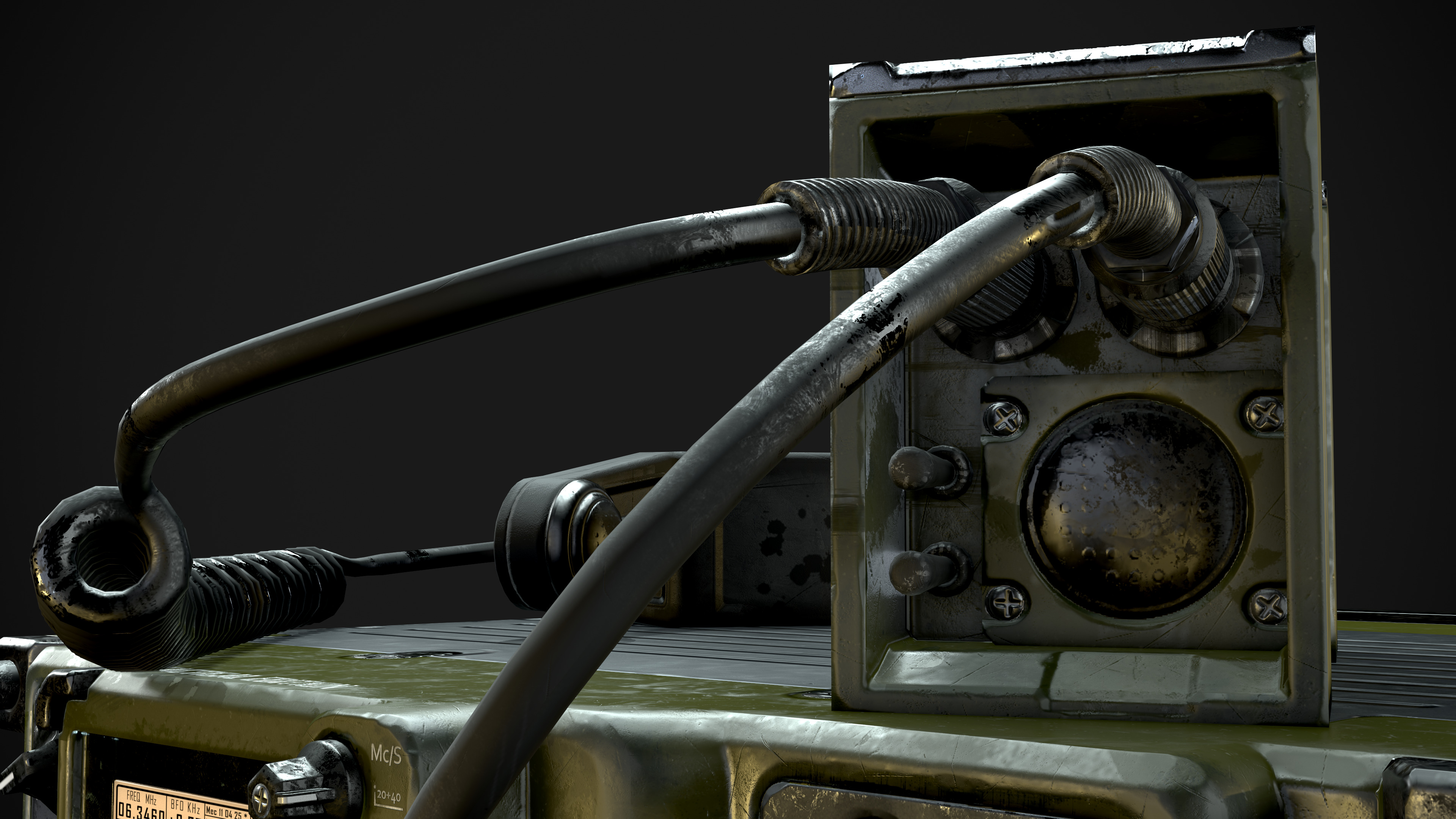 Military Radio Model Low-poly 3D model_3