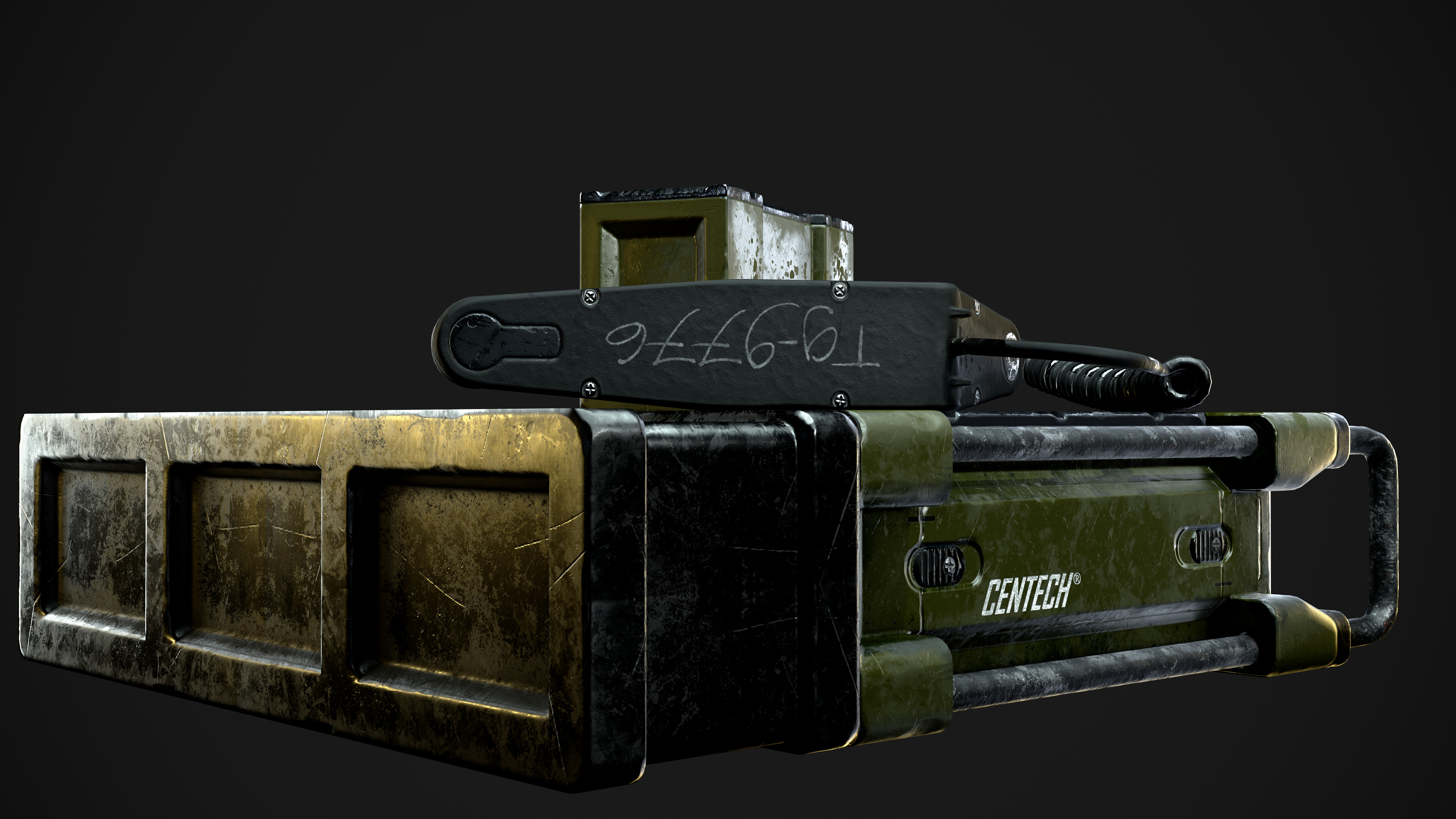 Military Radio Model Low-poly 3D model_4