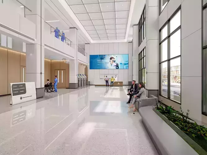 Hospital lobby reception hall 17