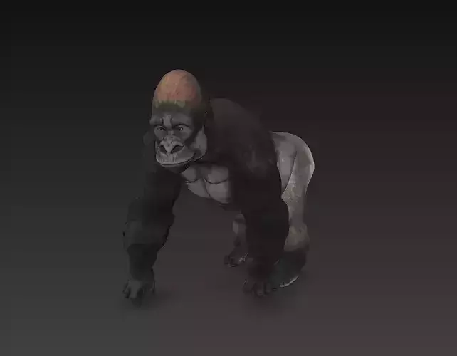 Gorilla 3D Model Basic - Low Poly Simple Low-poly 3D model Low-poly 3D model
