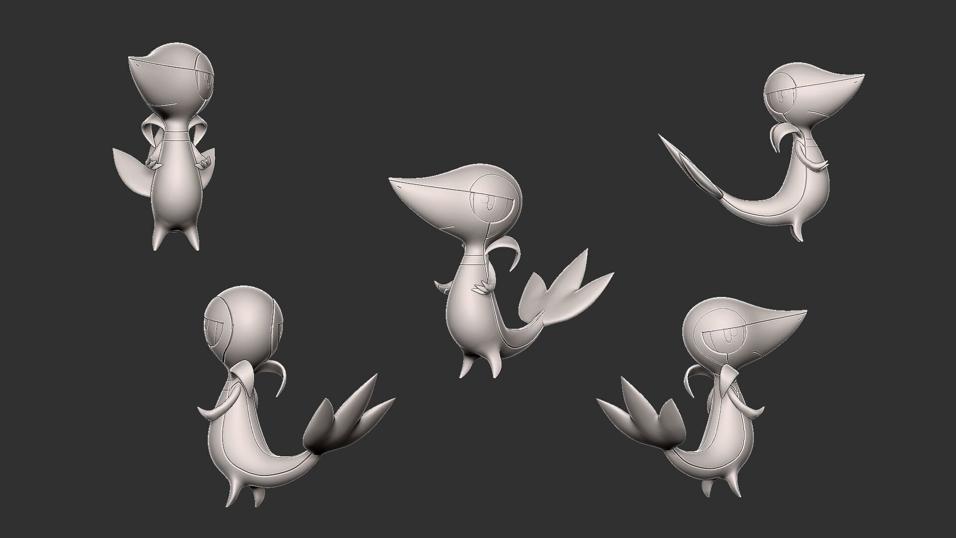 snivy servine adn serperior 3D print model_7