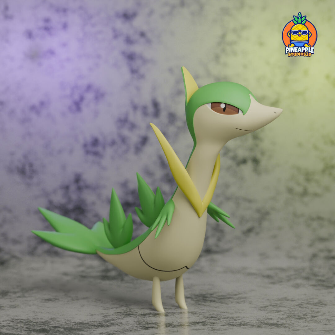 snivy servine adn serperior 3D print model_2