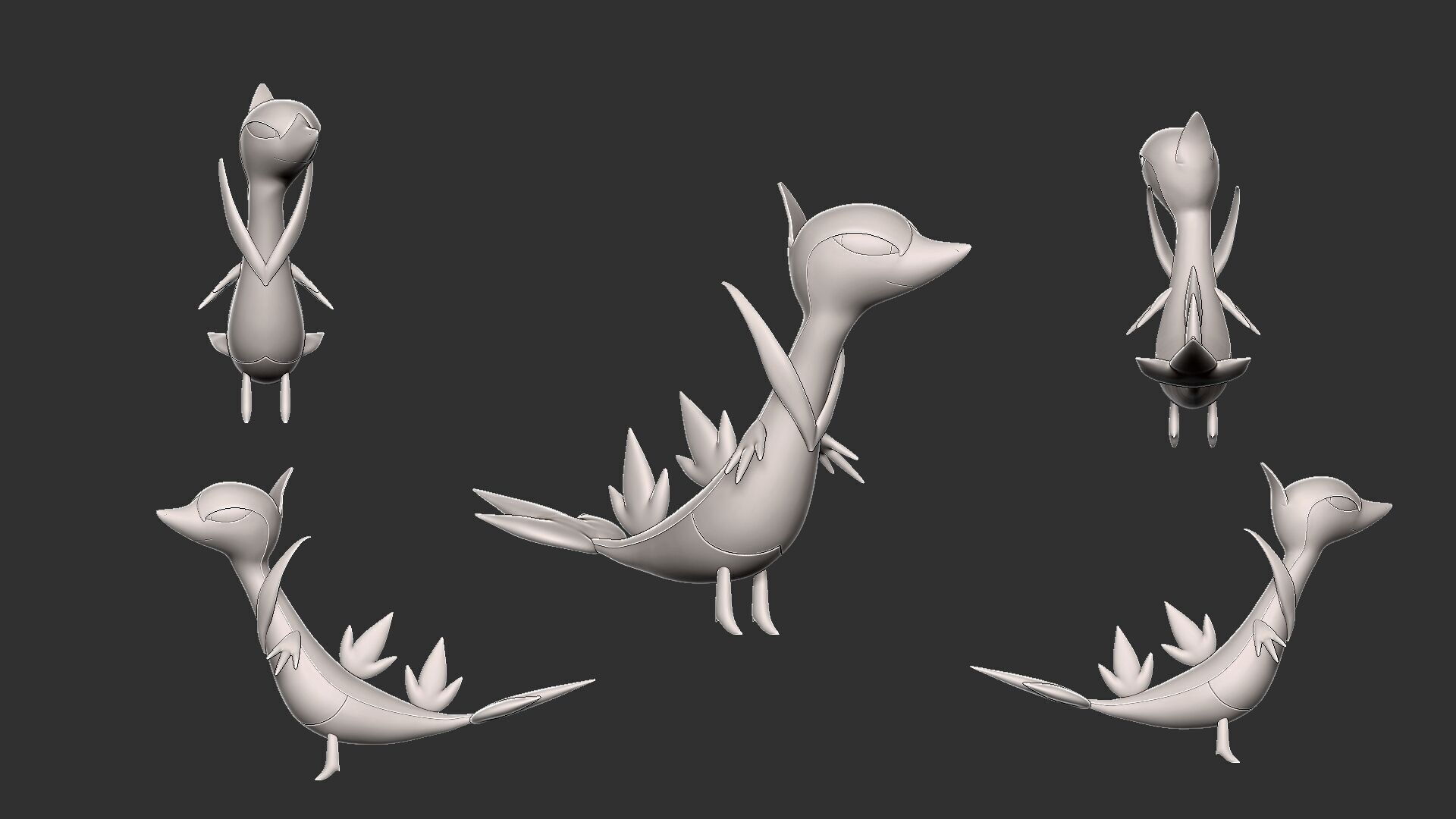 snivy servine adn serperior 3D print model_9