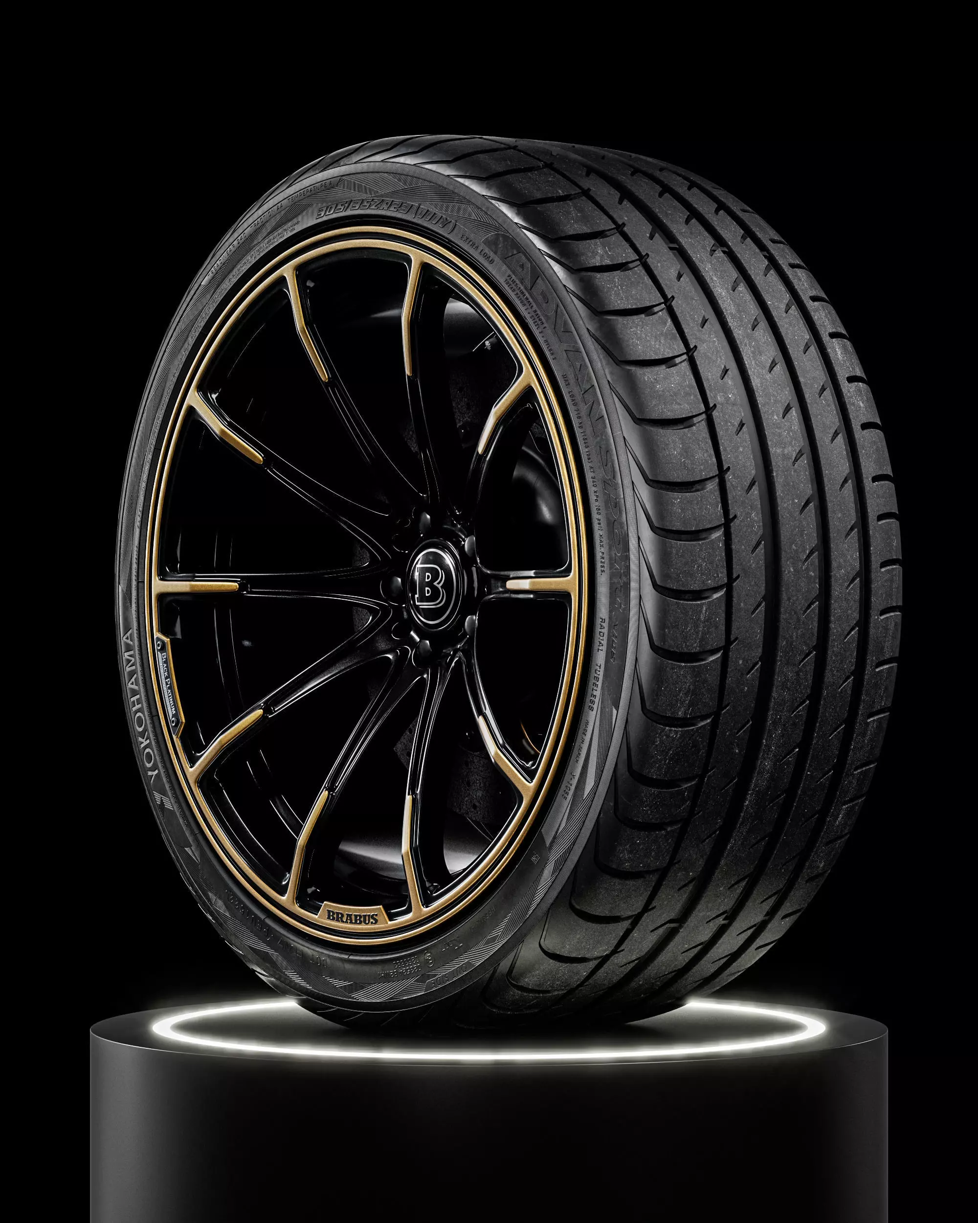 Yokohama Advan Sport V105 305 35 ZR23 111Y 3D model