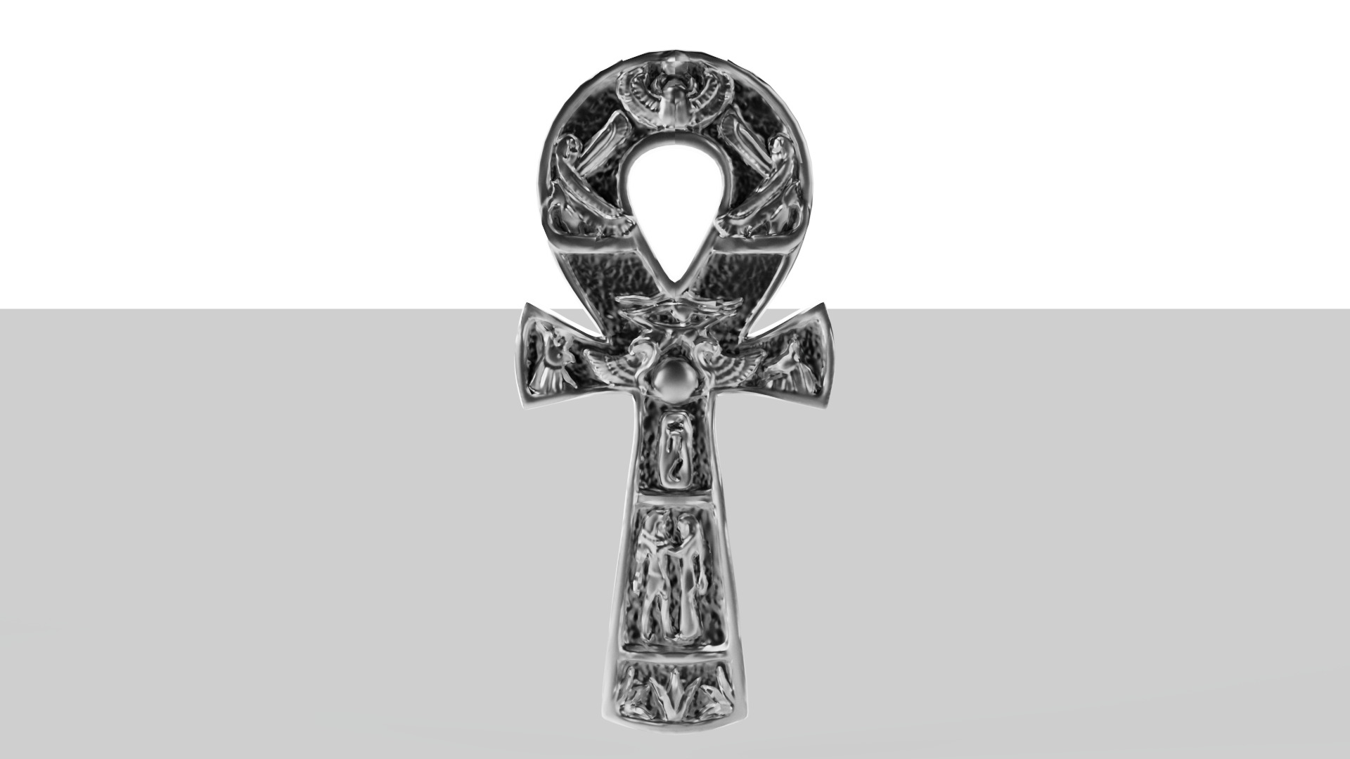 ANKH Cross Low-poly 3D model_1