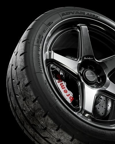 Yokohama Advan A052 245 40 R18 3D model 2