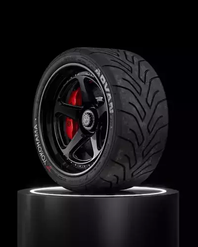 Yokohama Advan A048 295 30 ZR18 98Y 3D model