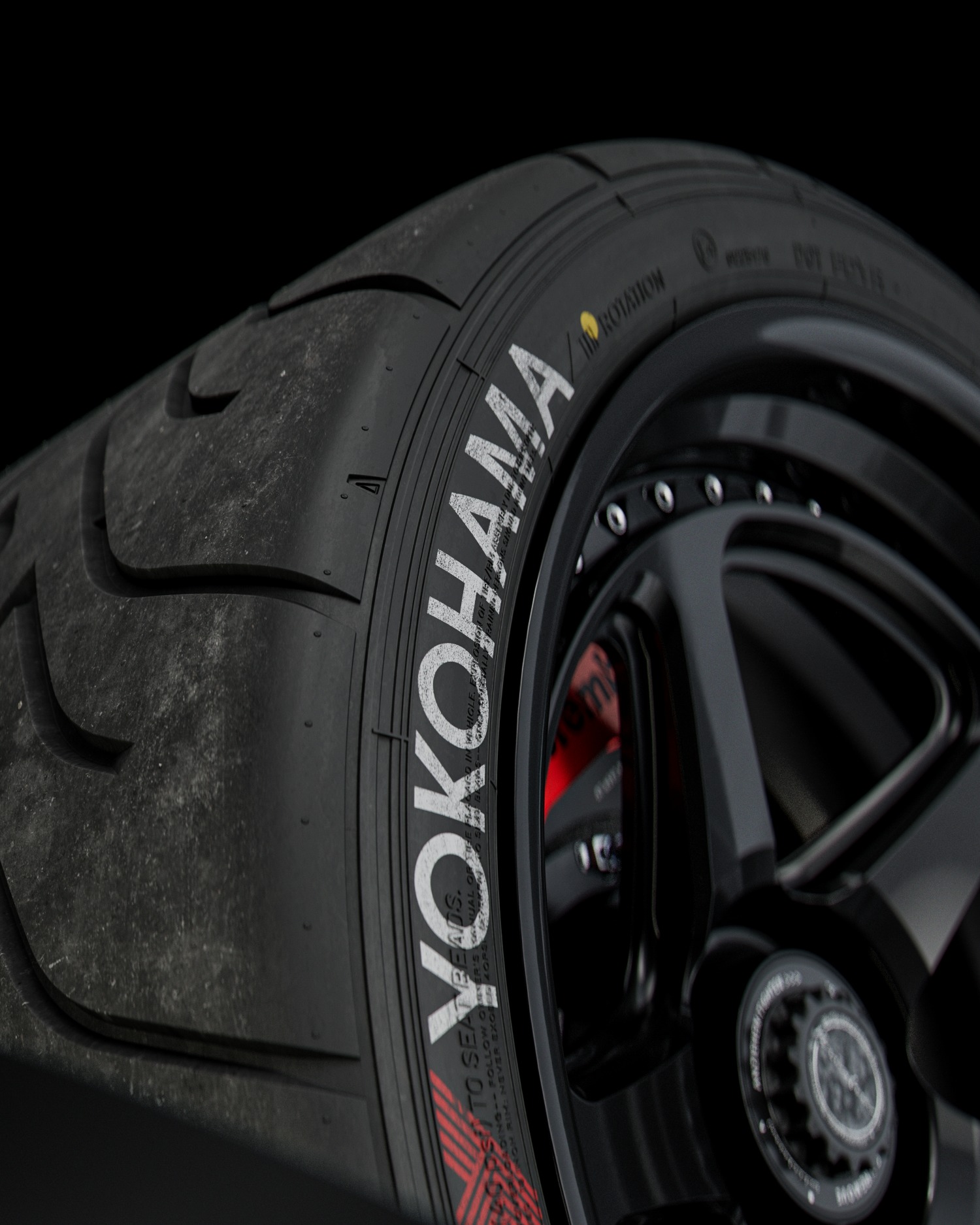 Yokohama Advan A048 295 30 ZR18 98Y 3D model | CGTrader