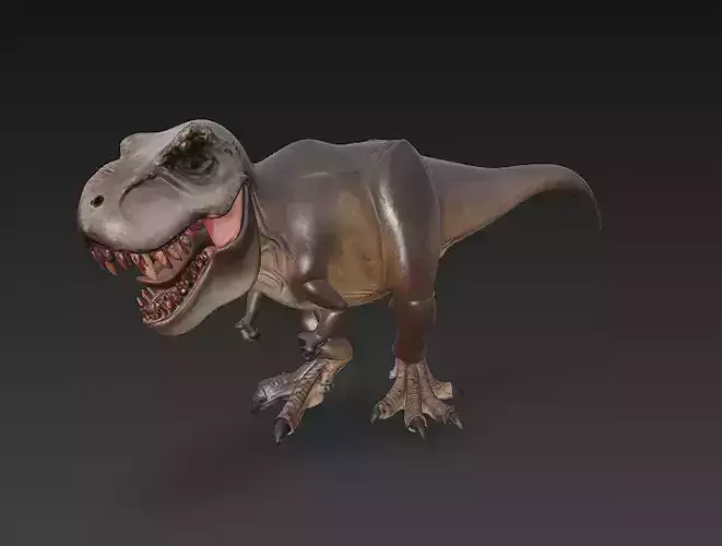 T-Rex Dinosaur 3D Model Basic - Low Poly Simple