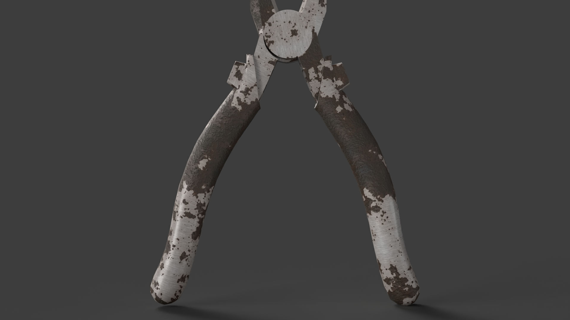 Old Rusty Pliers Tool Low-poly 3D model_8