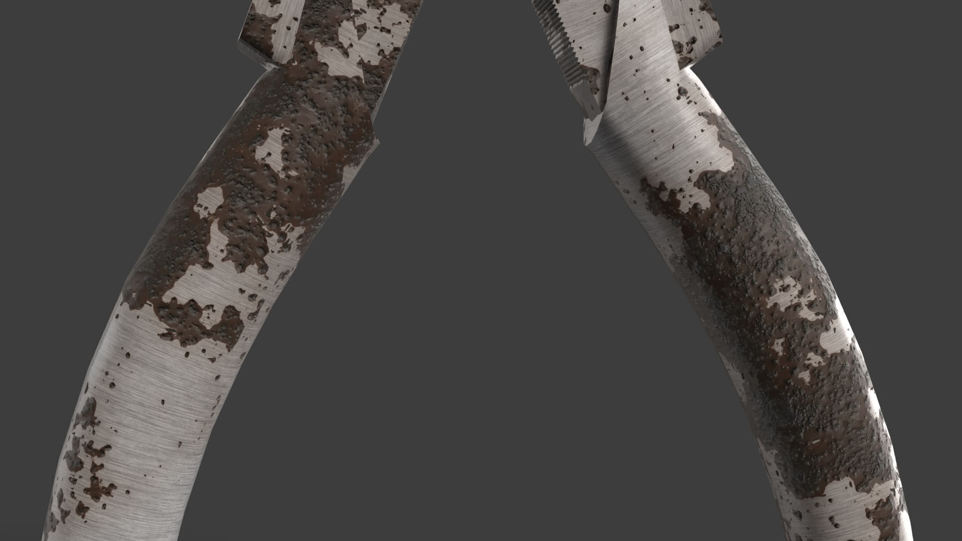 Old Rusty Pliers Tool Low-poly 3D model_3