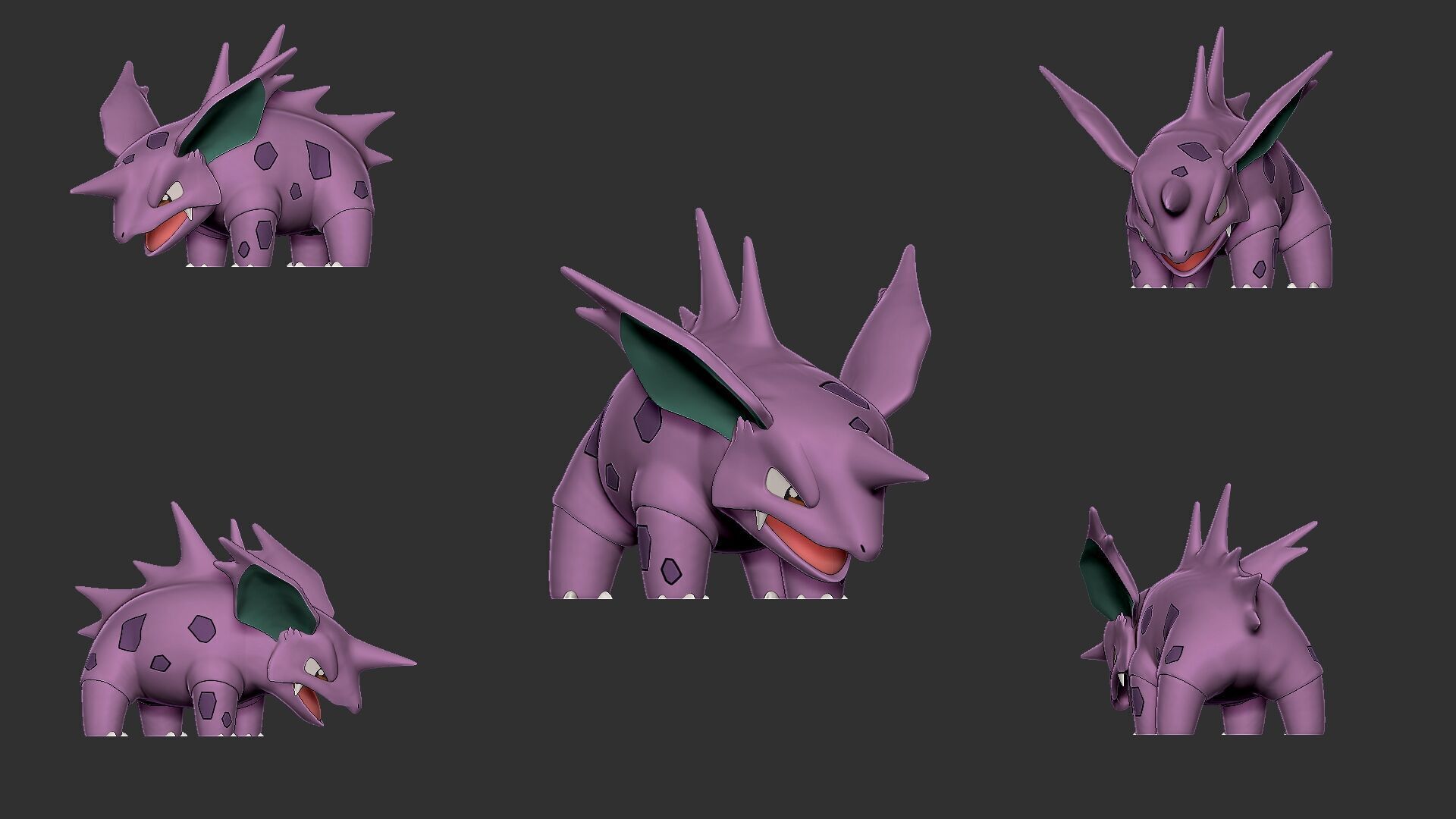 nidorino 3D print model_1