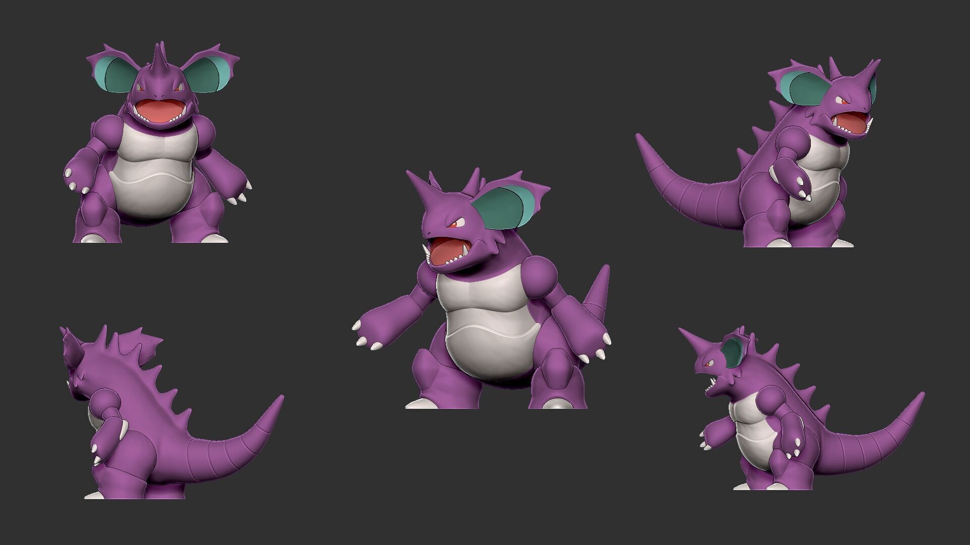 nidoking 3D print model_1
