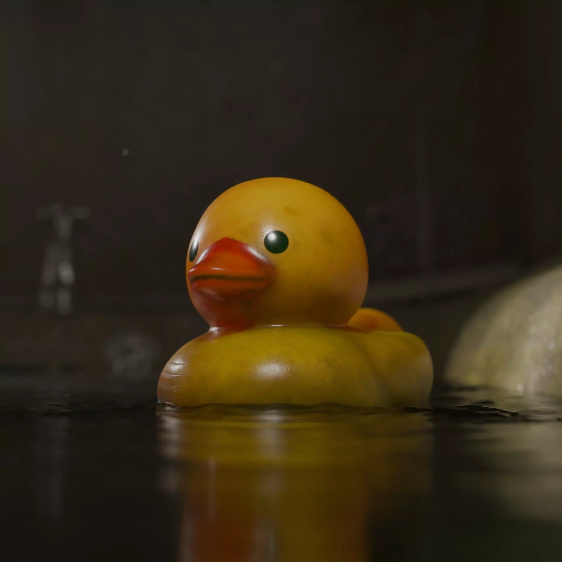 Rubber Duck  Low-poly 3D model_9