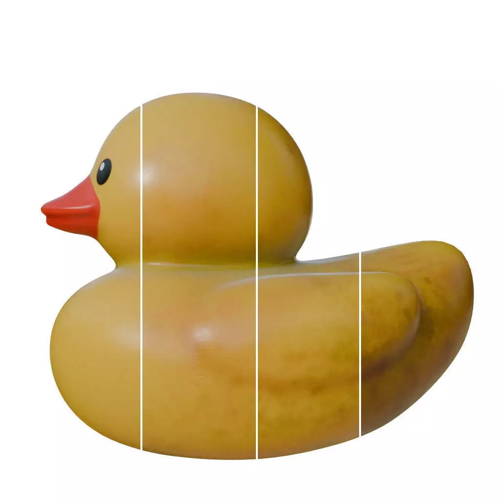 Rubber Duck  Low-poly 3D model_4