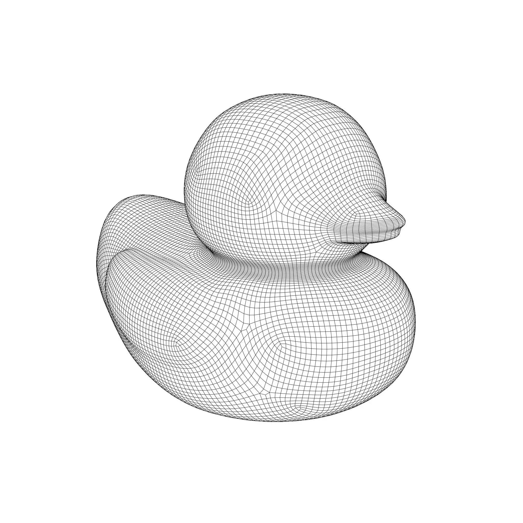Rubber Duck  Low-poly 3D model_3