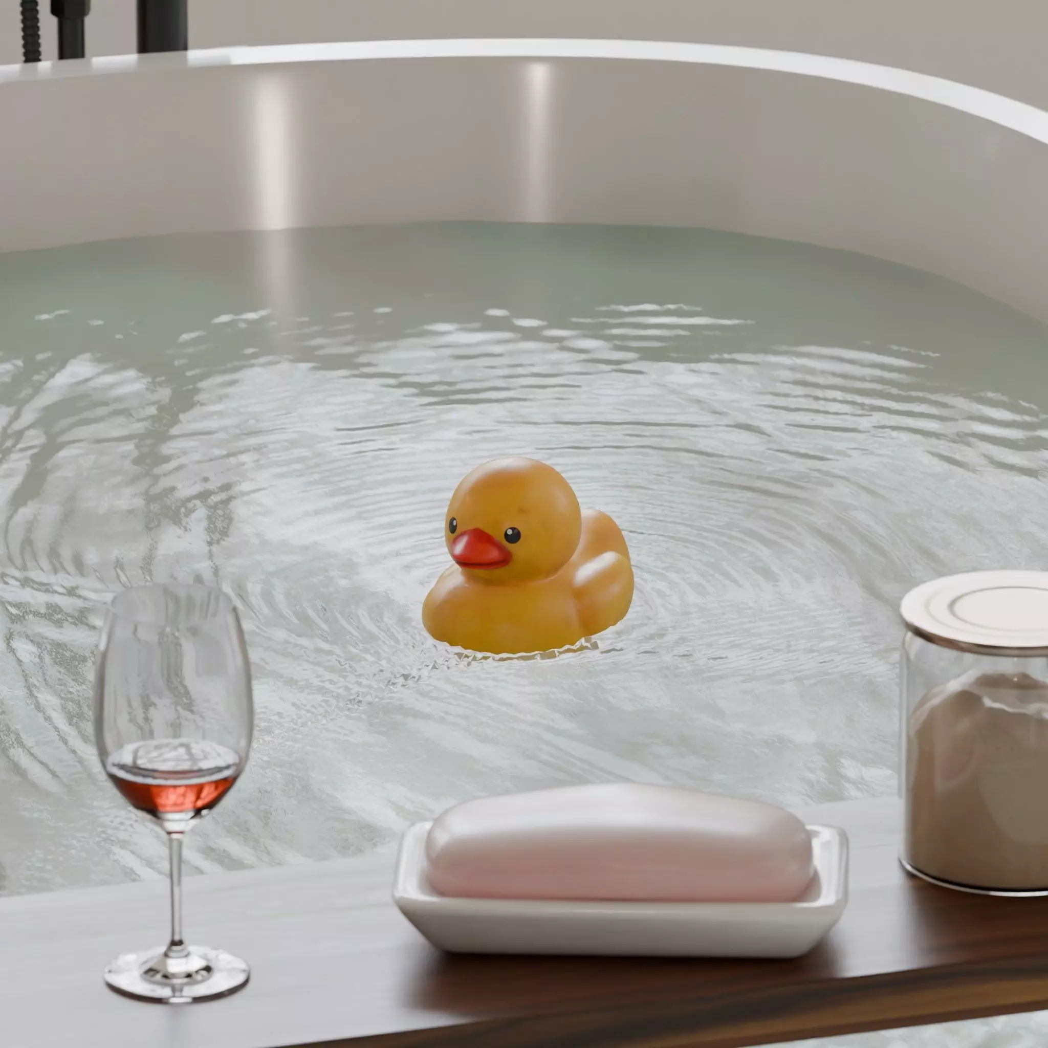 Rubber Duck  Low-poly 3D model_11